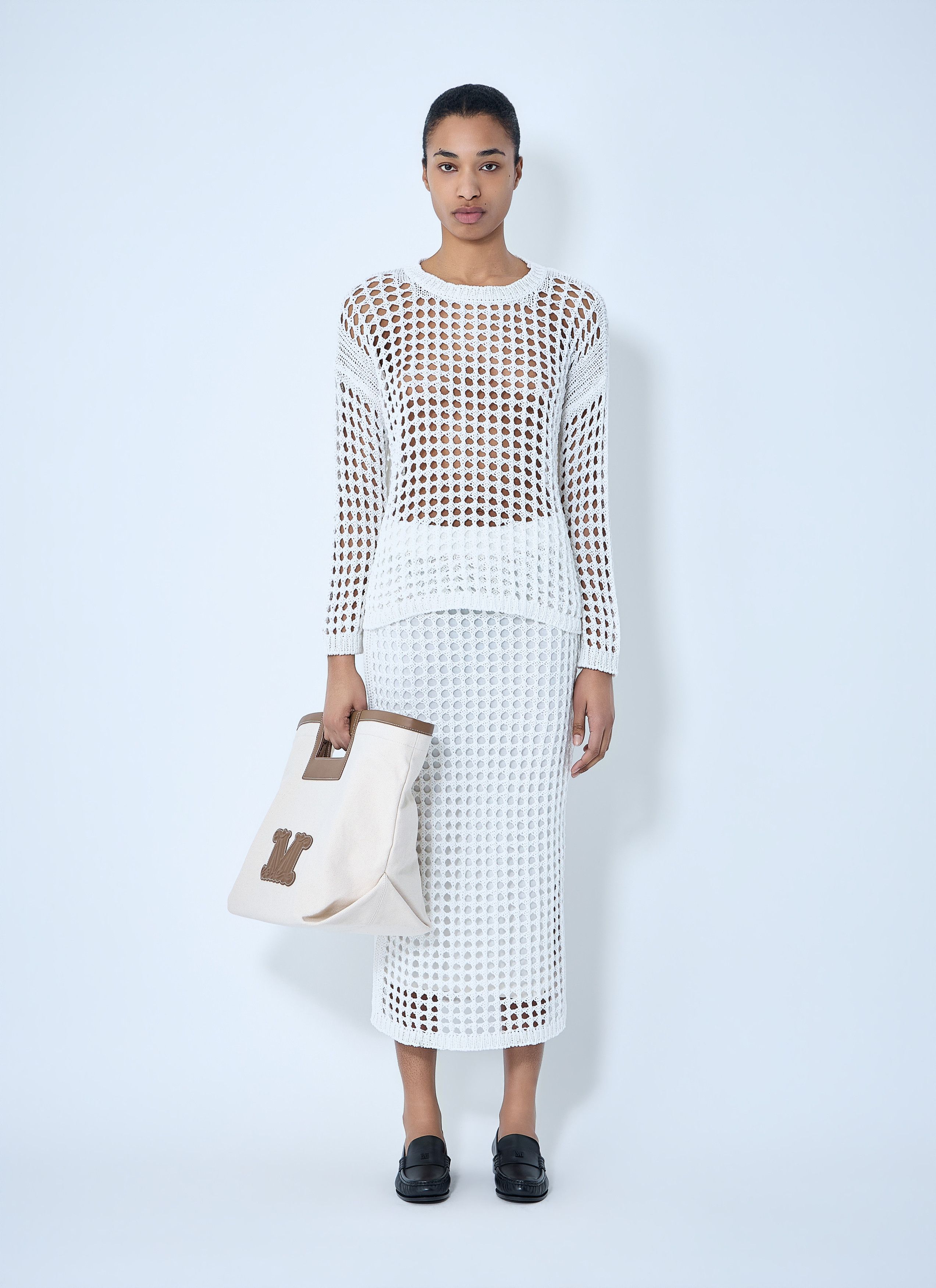 Max Mara Open-Knit Jumper Size L / US 10 / IT 46 - 2 Thumbnail