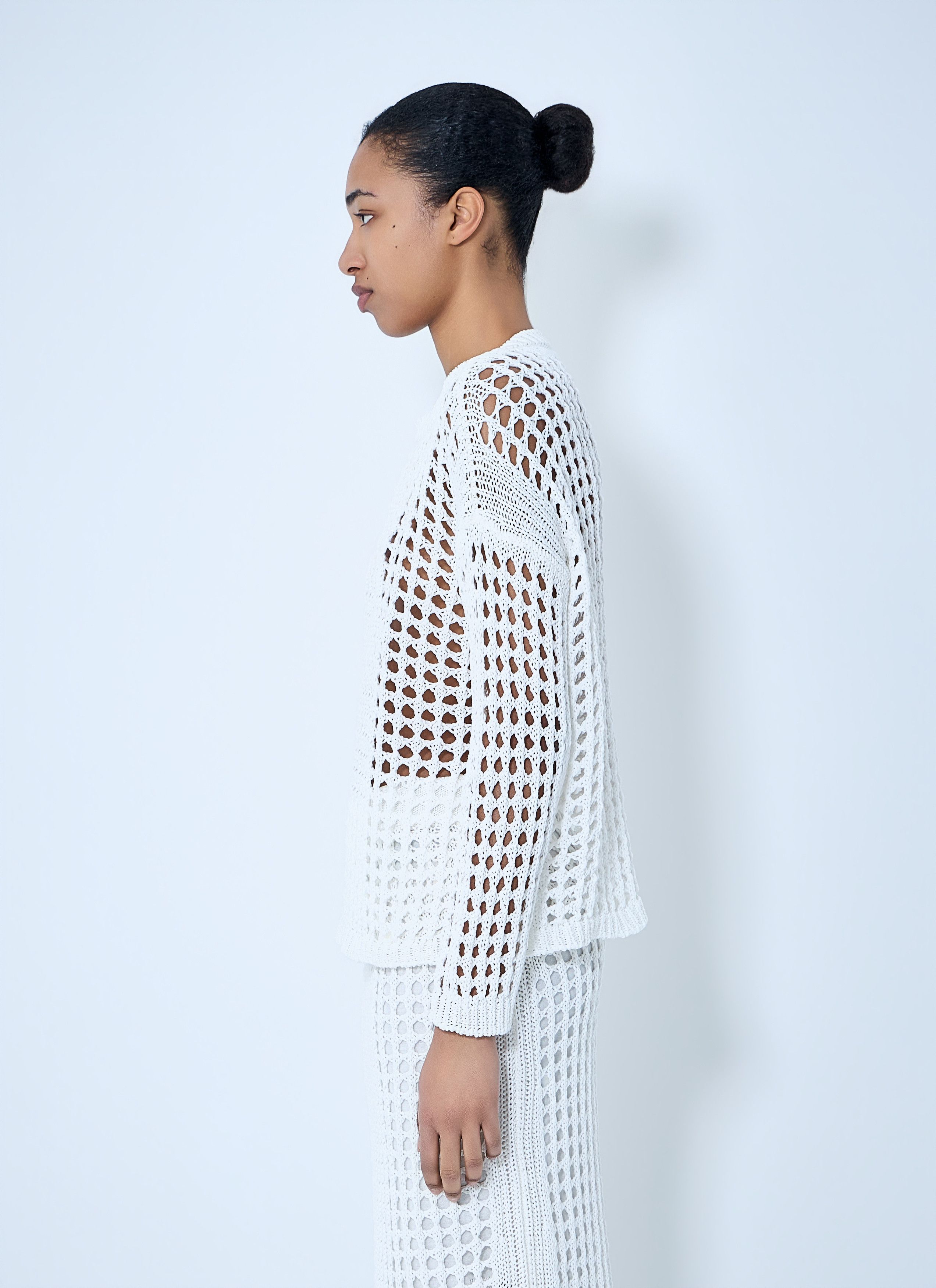 Max Mara Open-Knit Jumper Size L / US 10 / IT 46 - 3 Thumbnail