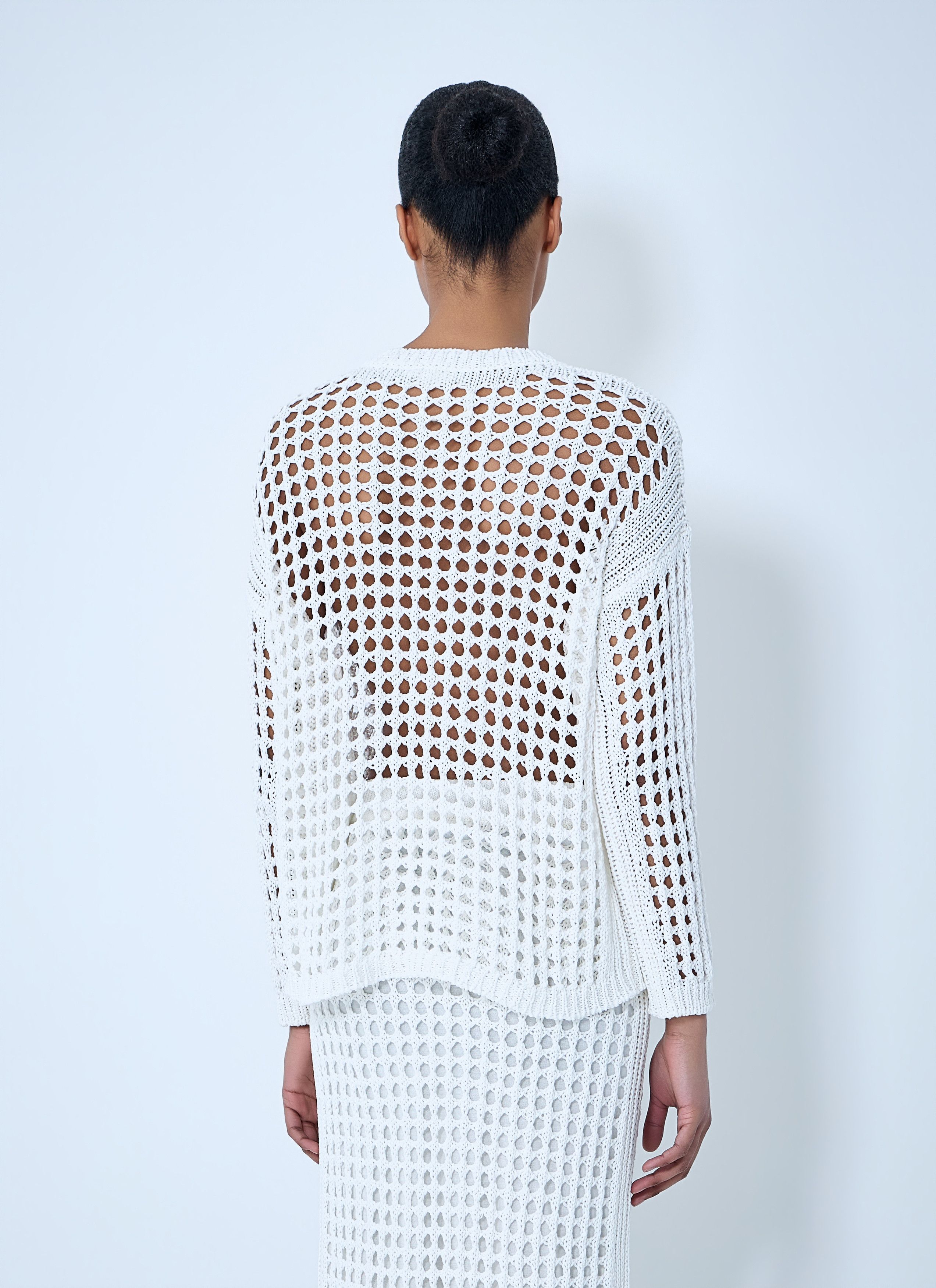 Max Mara Open-Knit Jumper Size XS / US 0-2 / IT 36-38 - 4 Thumbnail