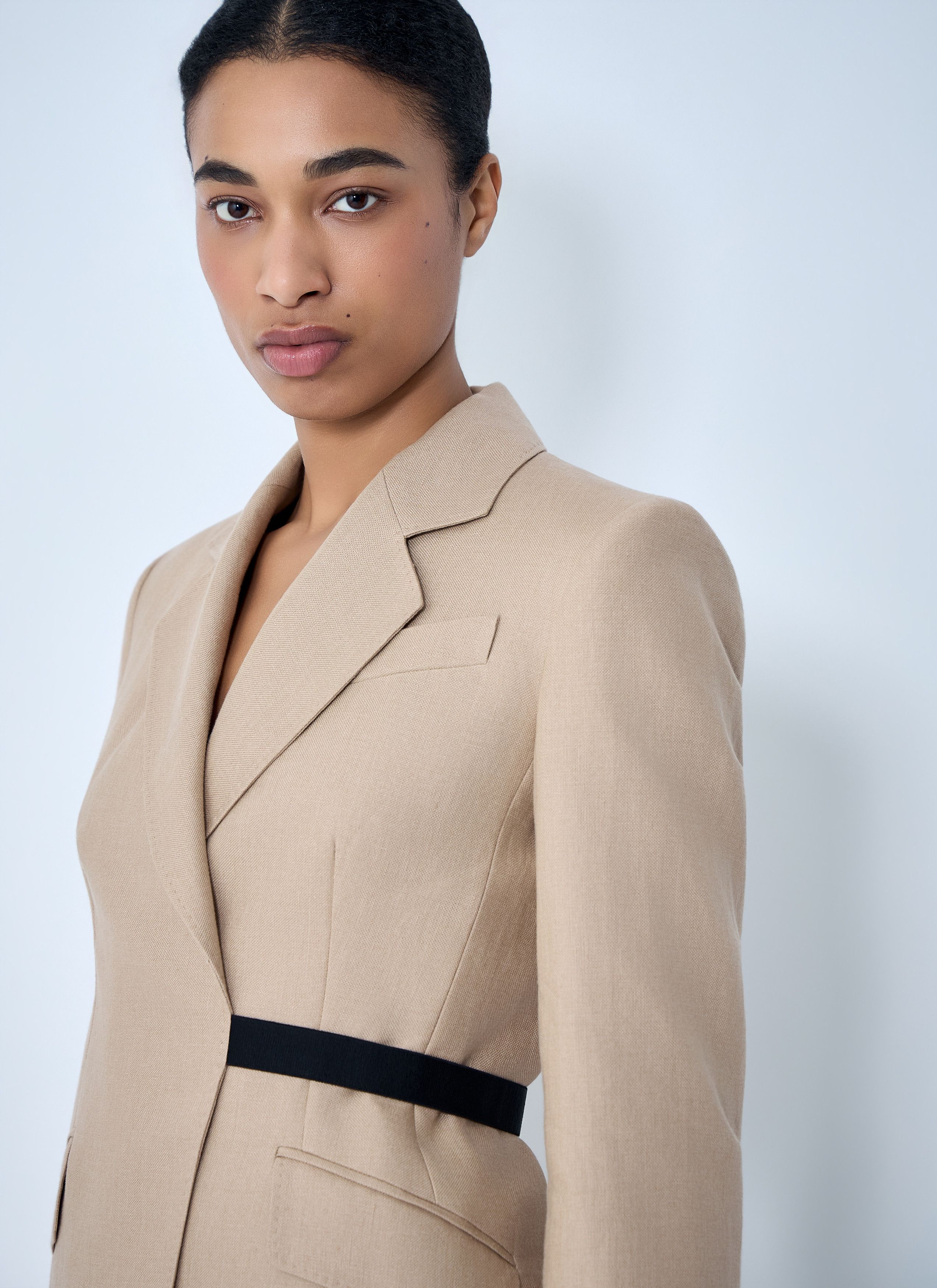 Max Mara Textured Notch Lapel Blazer Size M / US 6-8 / IT 42-44 - 5 Thumbnail
