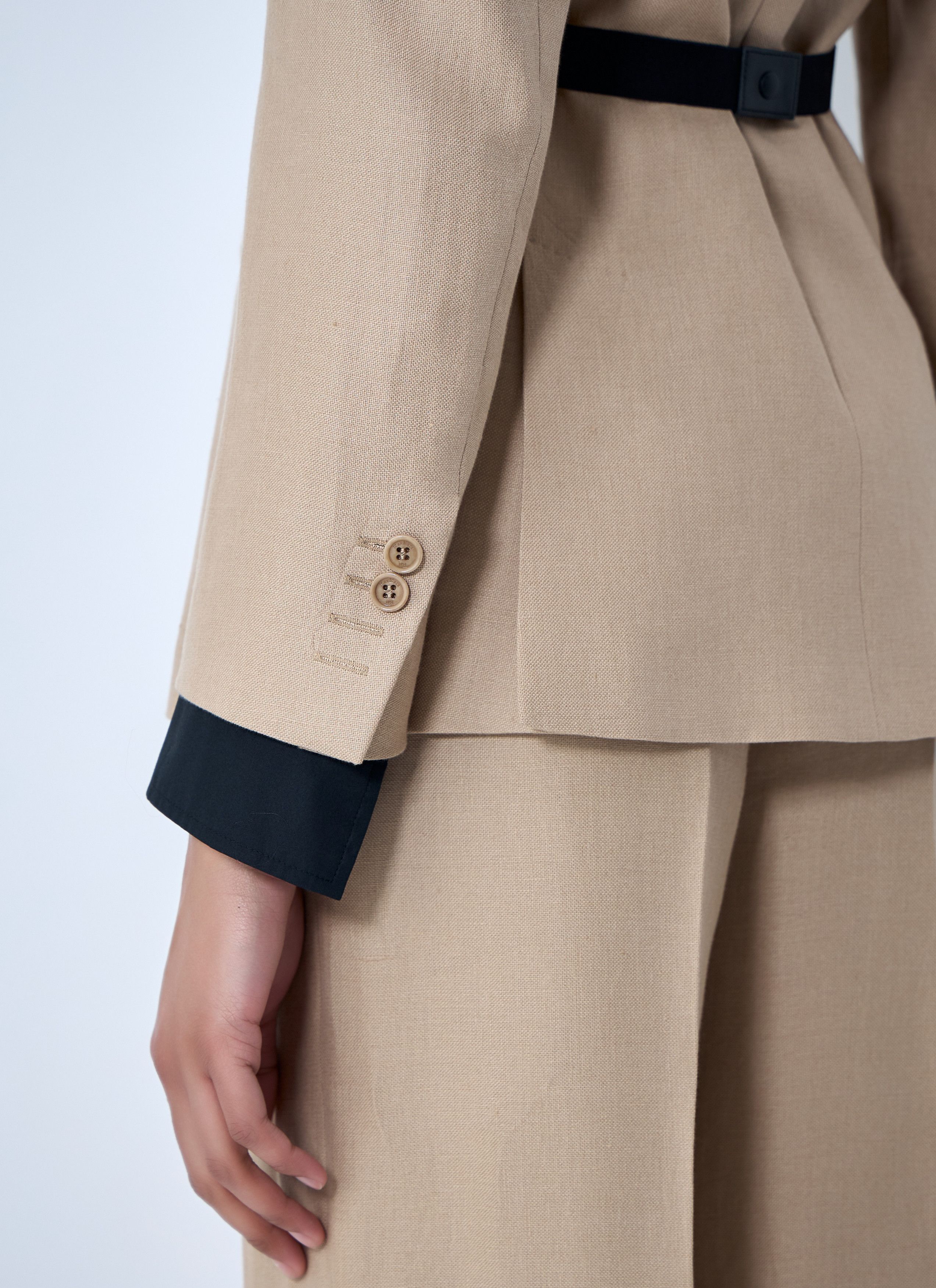 Max Mara Textured Notch Lapel Blazer Size M / US 6-8 / IT 42-44 - 6 Thumbnail