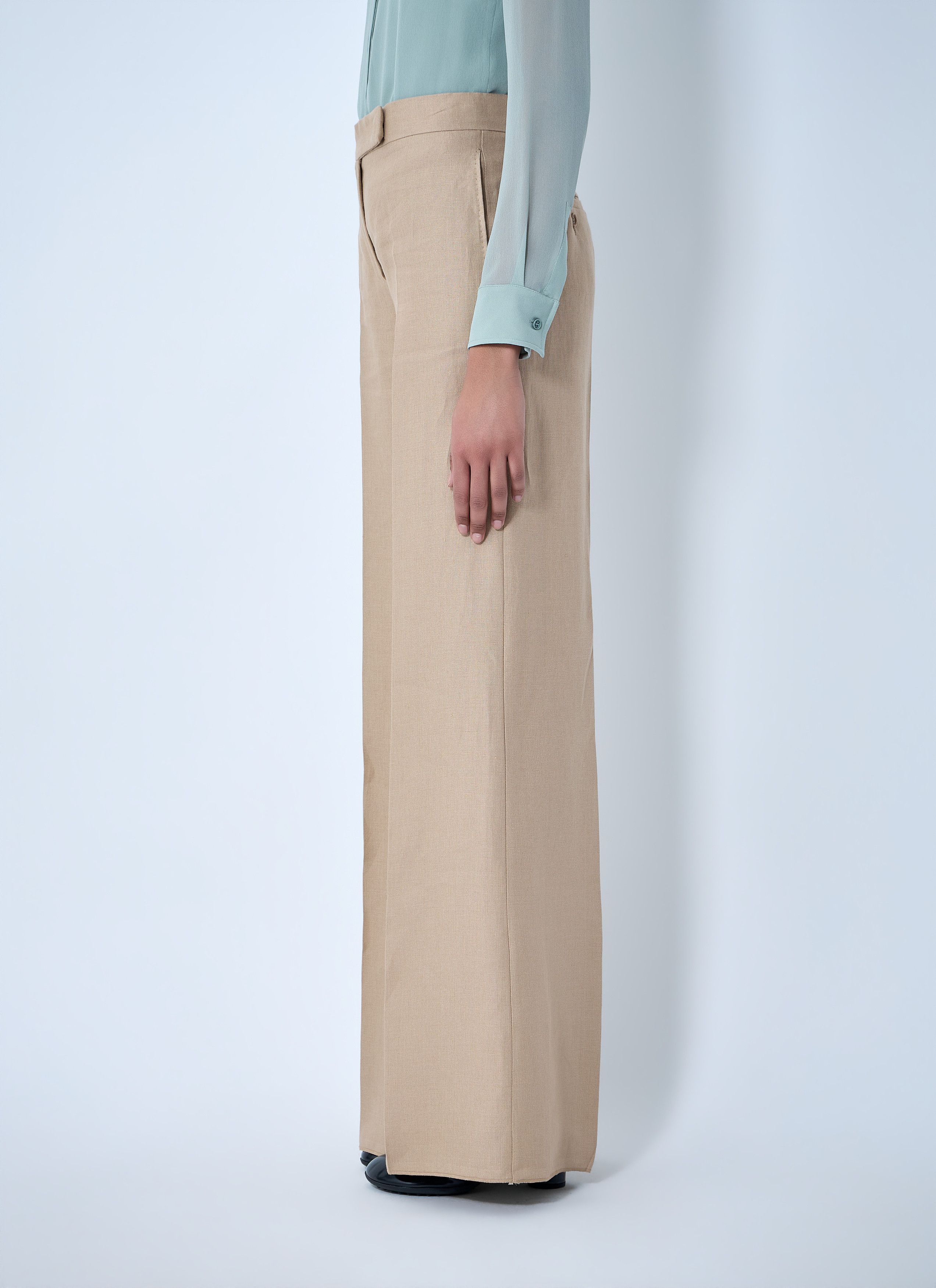 Max Mara High-Waisted Wide-Leg Trousers Size 30" / US 8 / IT 44 - 3 Thumbnail