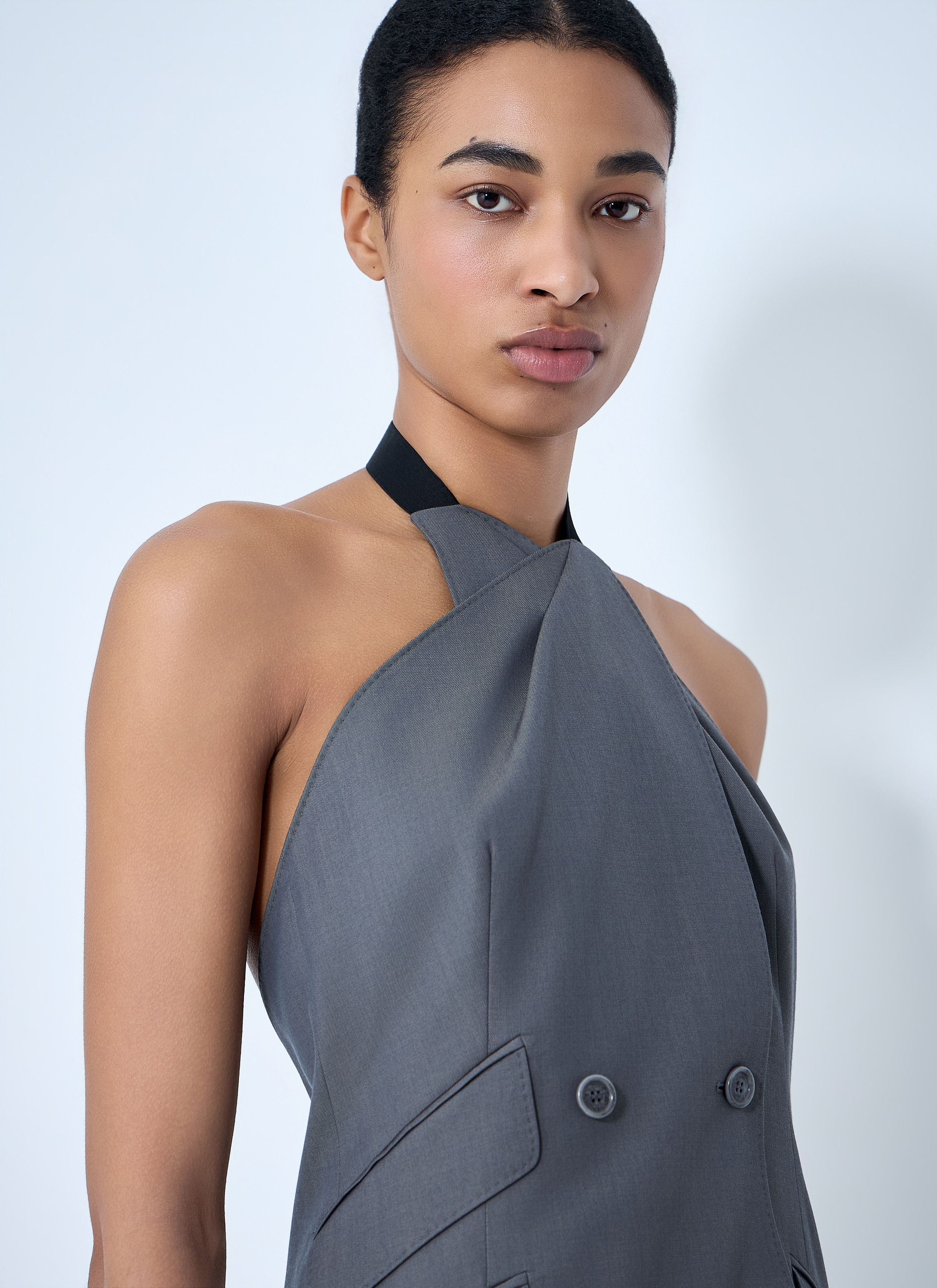Max Mara Double-Breasted Halter Neck Top Size M / US 6-8 / IT 42-44 - 5 Thumbnail