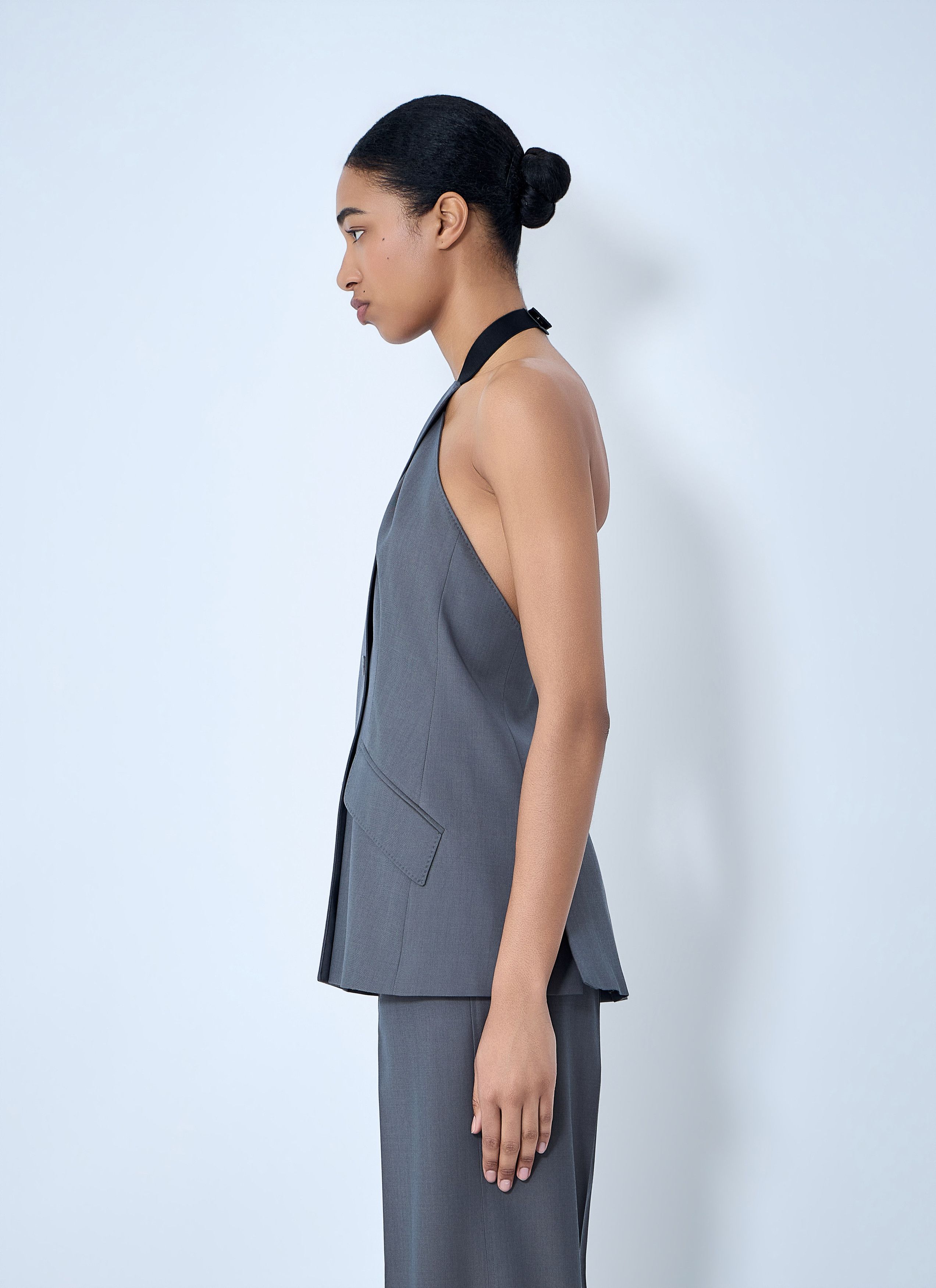 Max Mara Double-Breasted Halter Neck Top Size M / US 6-8 / IT 42-44 - 3 Thumbnail