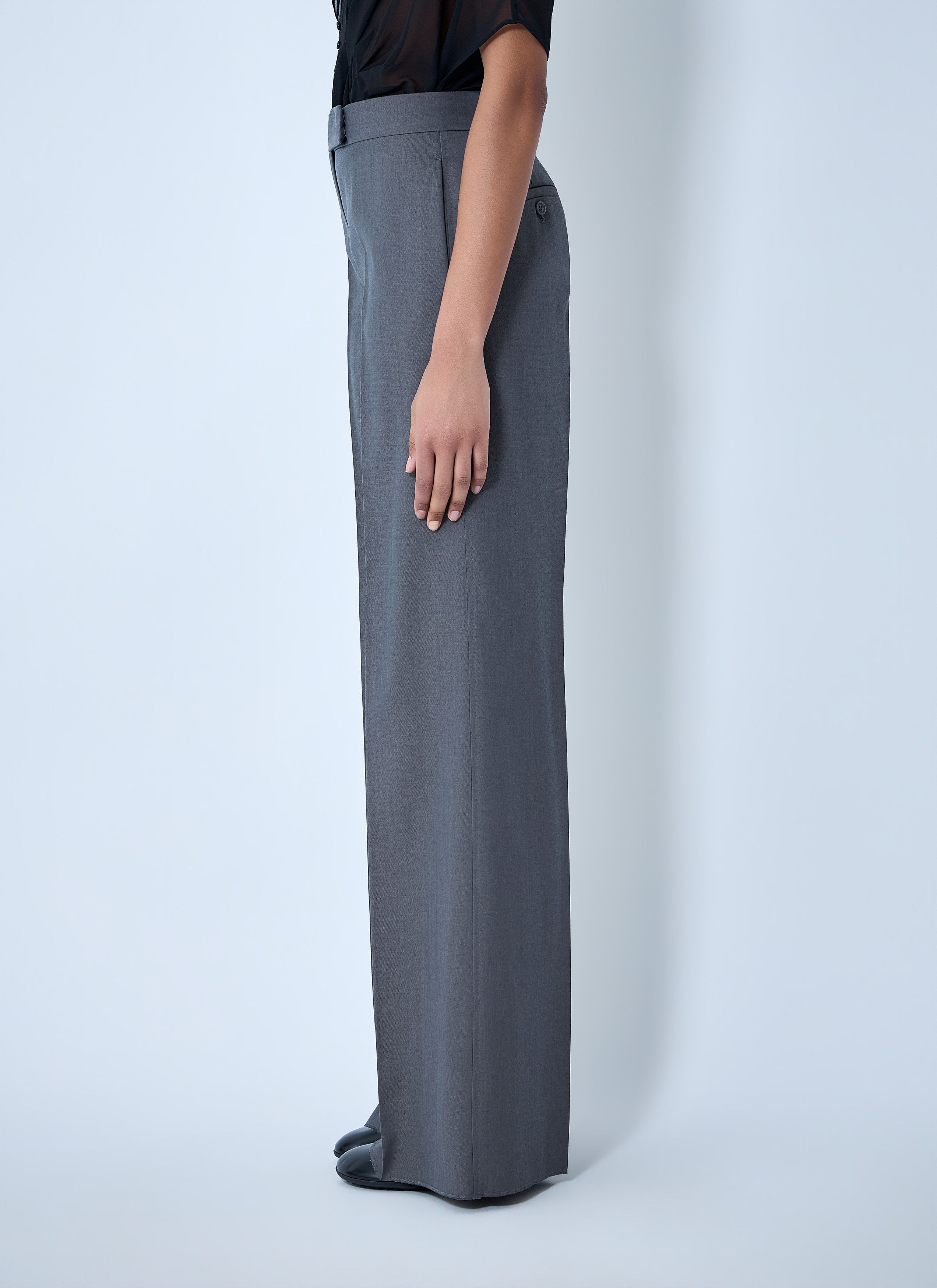 Max Mara Wide-Leg Tailored Trousers Size 30" / US 8 / IT 44 - 3 Thumbnail