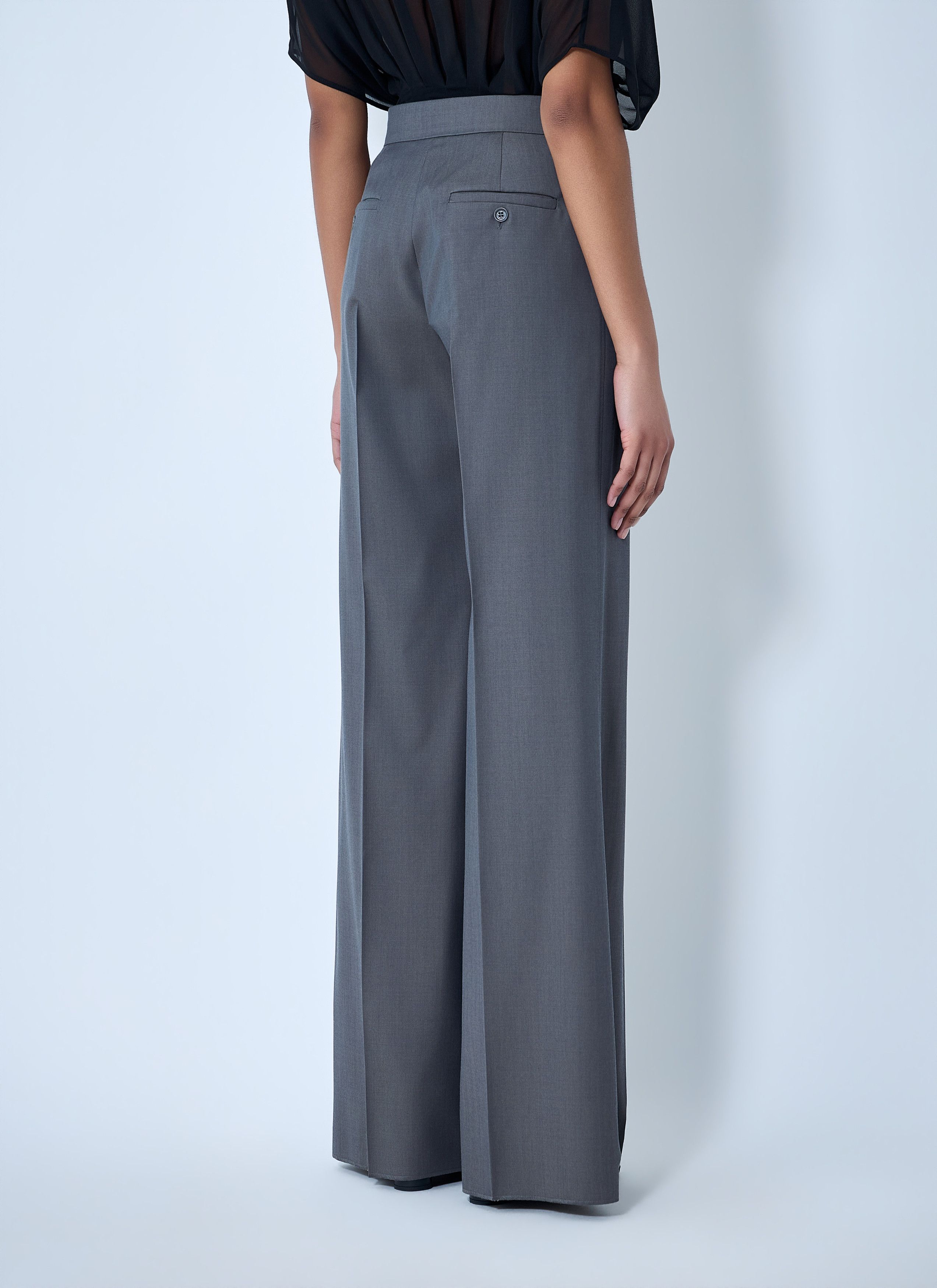 Max Mara Wide-Leg Tailored Trousers Size 30" / US 8 / IT 44 - 4 Thumbnail