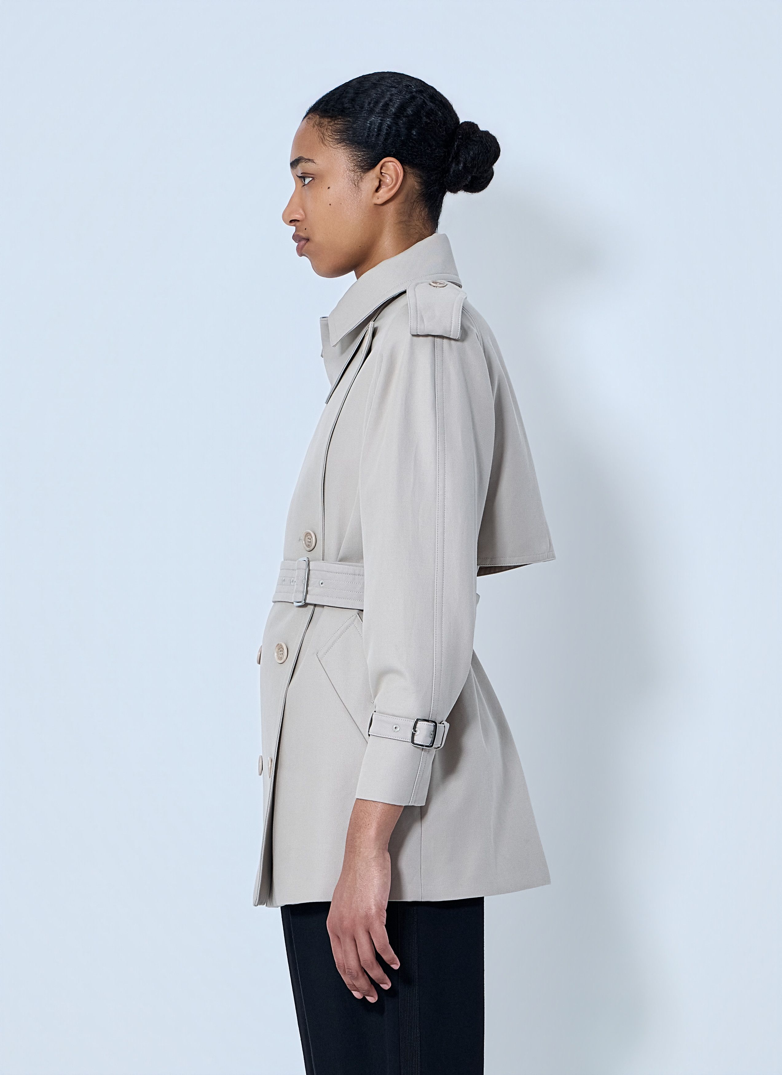 Max Mara Double-Breasted Trench Coat Size M / US 6-8 / IT 42-44 - 3 Thumbnail