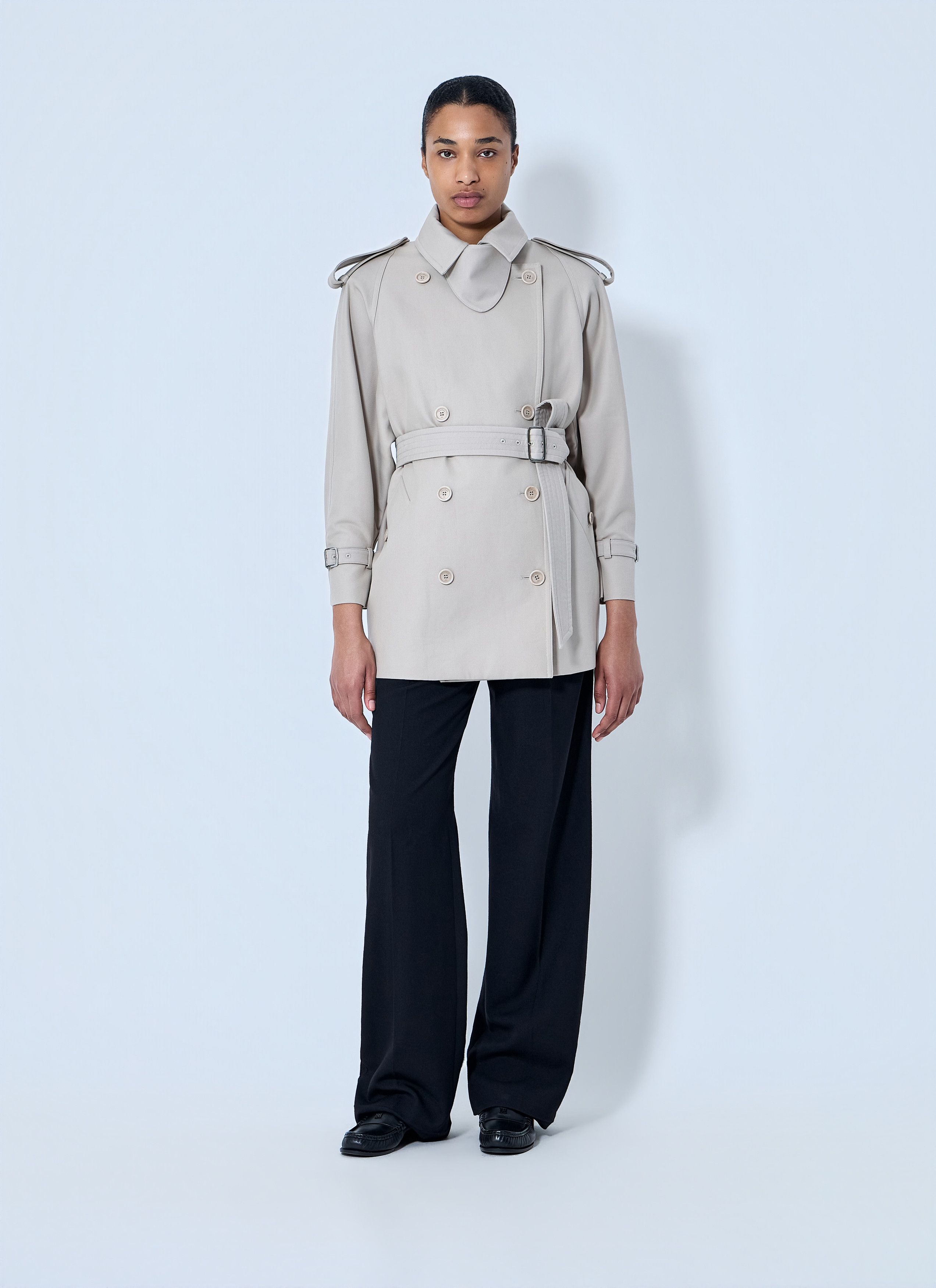 Max Mara Double-Breasted Trench Coat Size M / US 6-8 / IT 42-44 - 2 Thumbnail