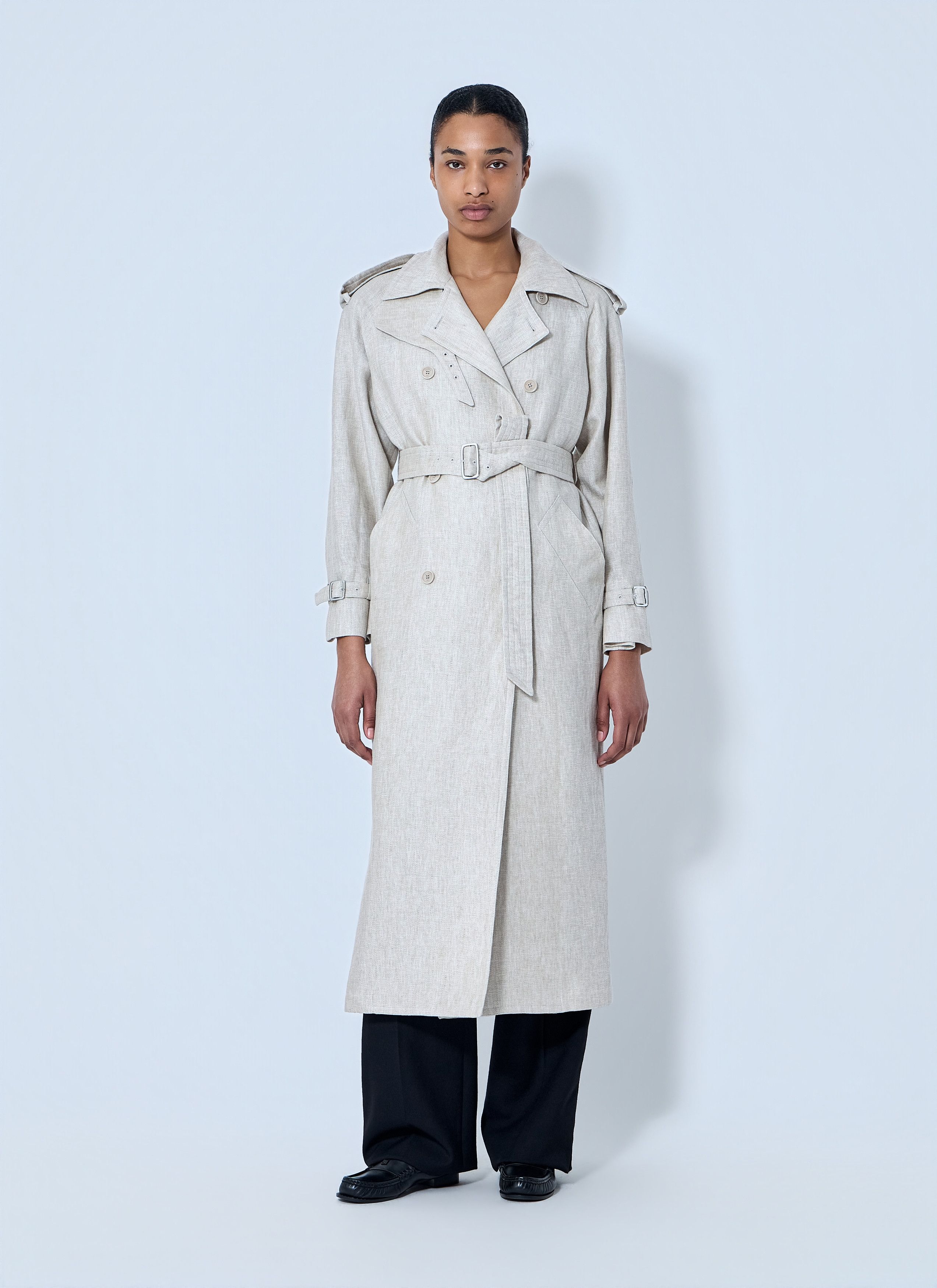 Max Mara Double-Breasted Trench Coat Size M / US 6-8 / IT 42-44 - 2 Thumbnail