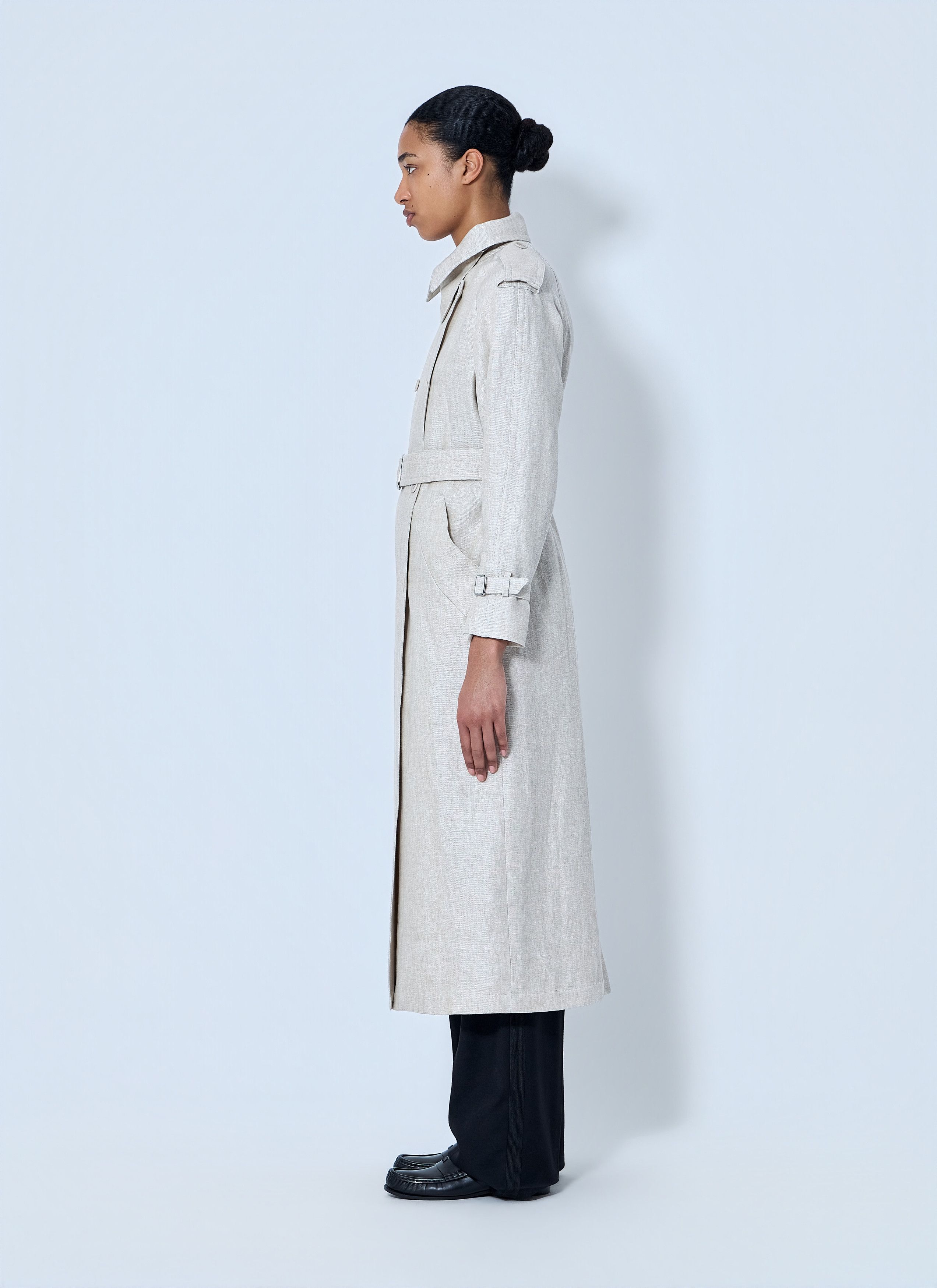 Max Mara Double-Breasted Trench Coat Size M / US 6-8 / IT 42-44 - 3 Thumbnail