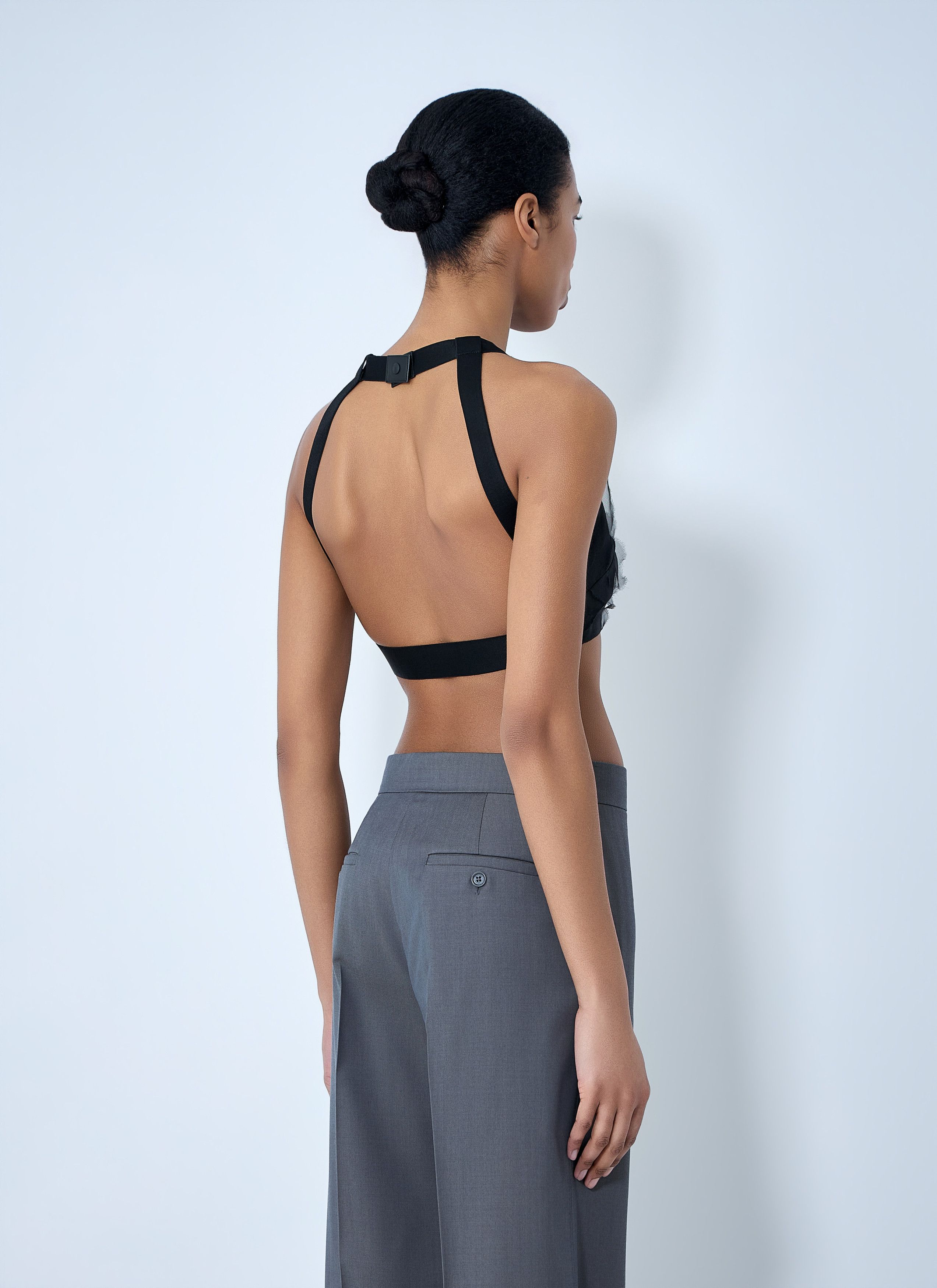 Max Mara Suede Halter Crop Top Size M / US 6-8 / IT 42-44 - 4 Thumbnail
