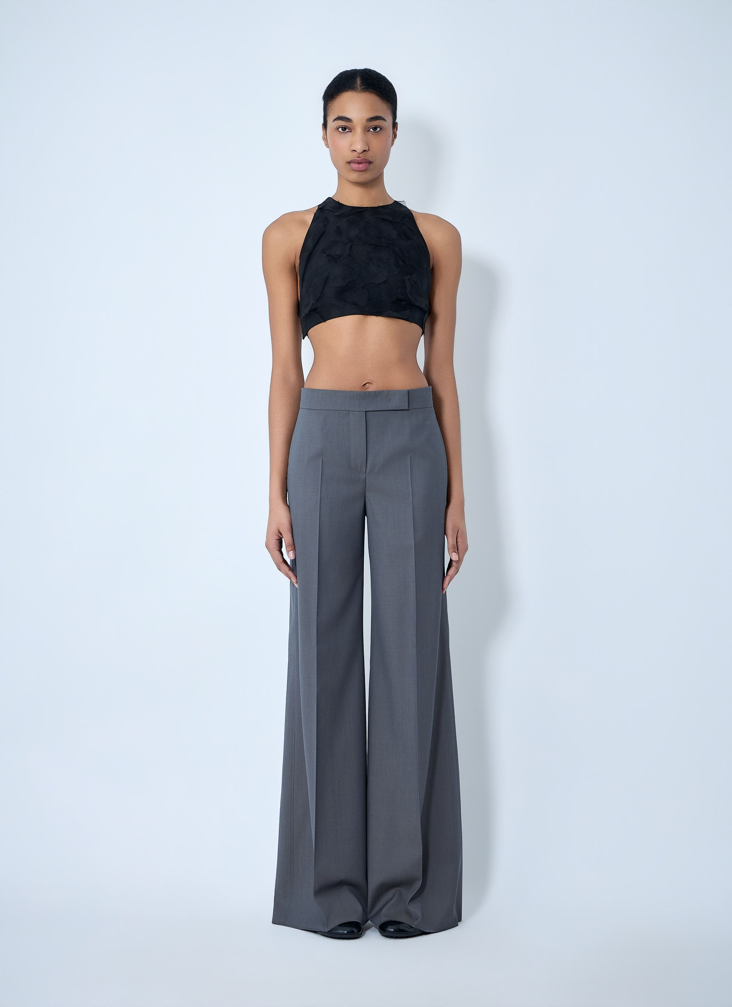 Max Mara Suede Halter Crop Top Size M / US 6-8 / IT 42-44 - 2 Thumbnail
