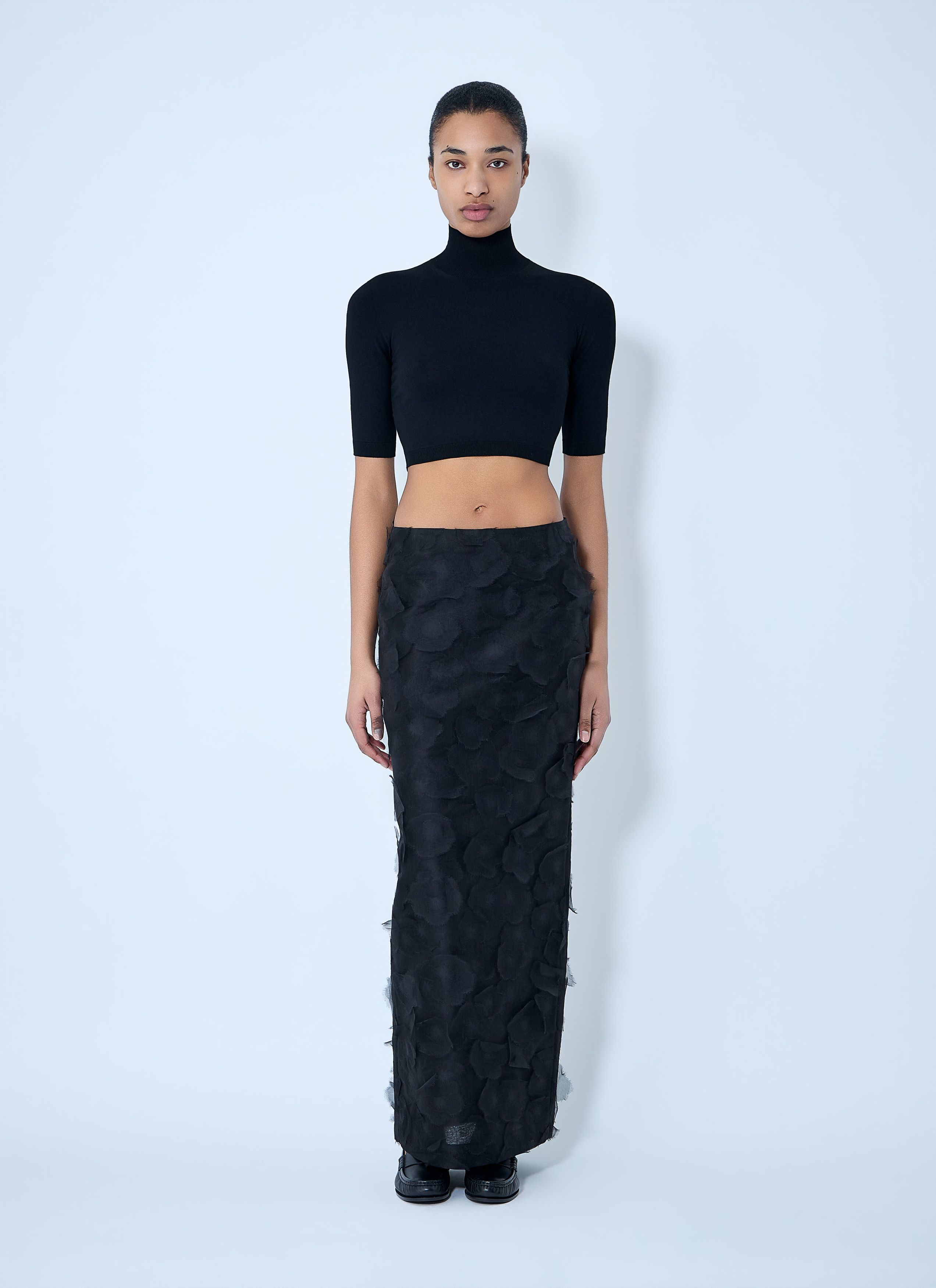 Max Mara High-neck Cropped Knit Top Size M / US 6-8 / IT 42-44 - 2 Thumbnail
