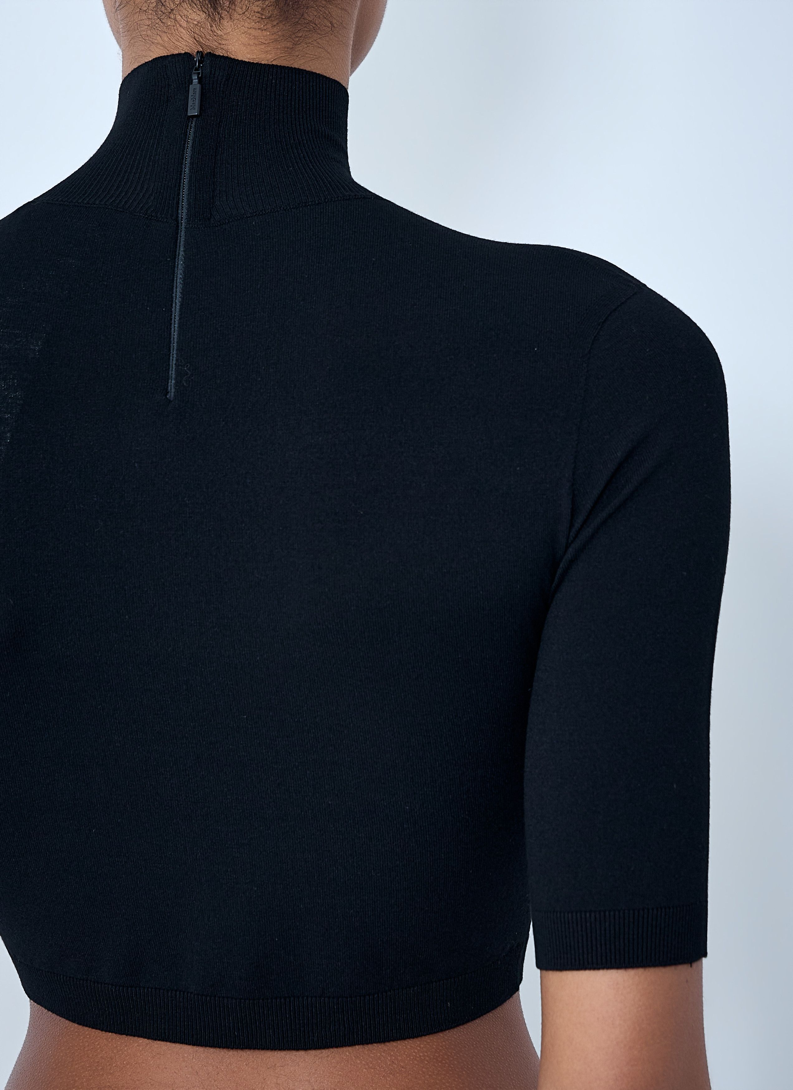 Max Mara High-neck Cropped Knit Top Size M / US 6-8 / IT 42-44 - 6 Thumbnail