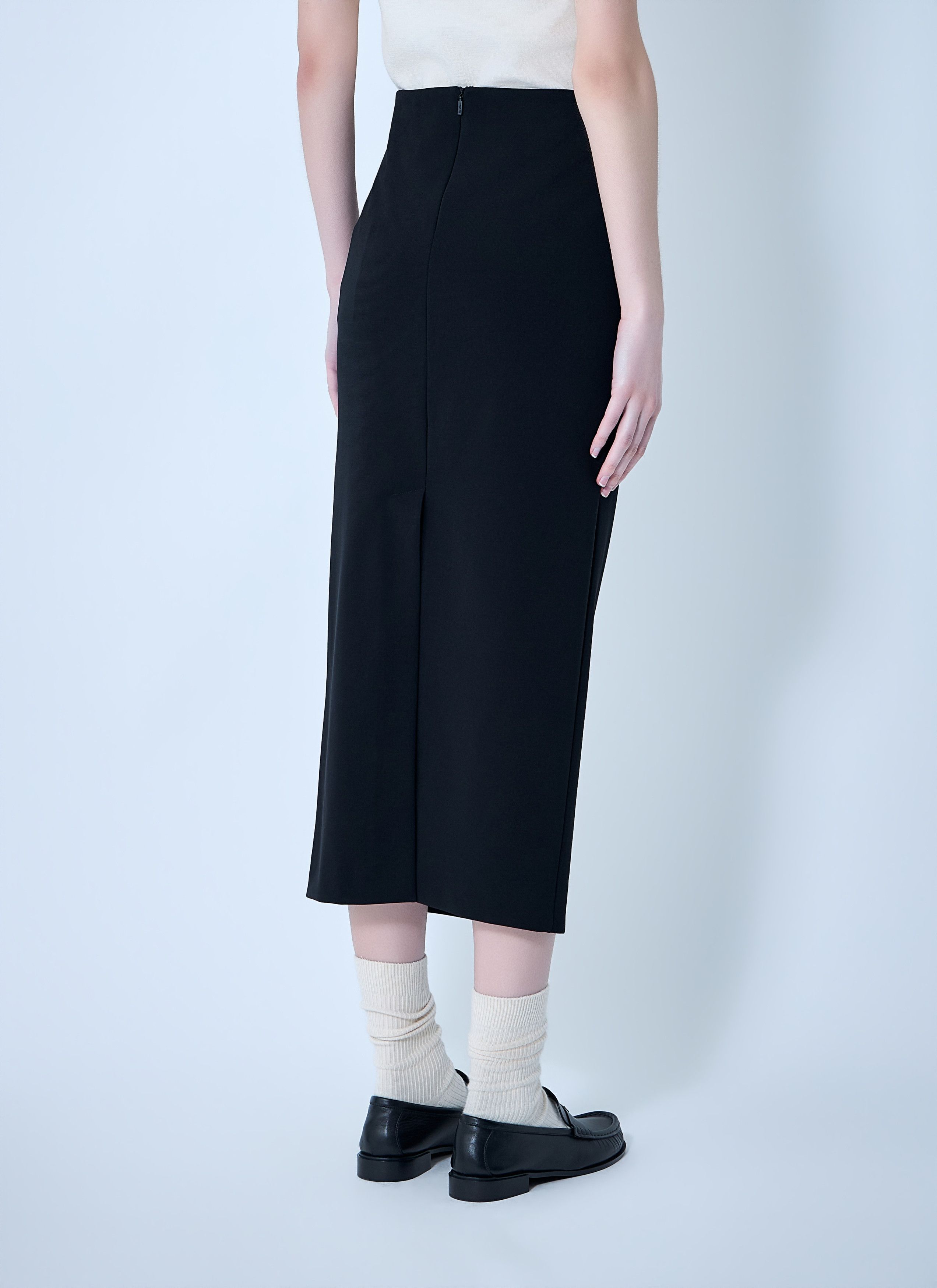 Max Mara Compact Crêpe Jersey Midi Skirt Size 28" / US 6 / IT 42 - 4 Thumbnail