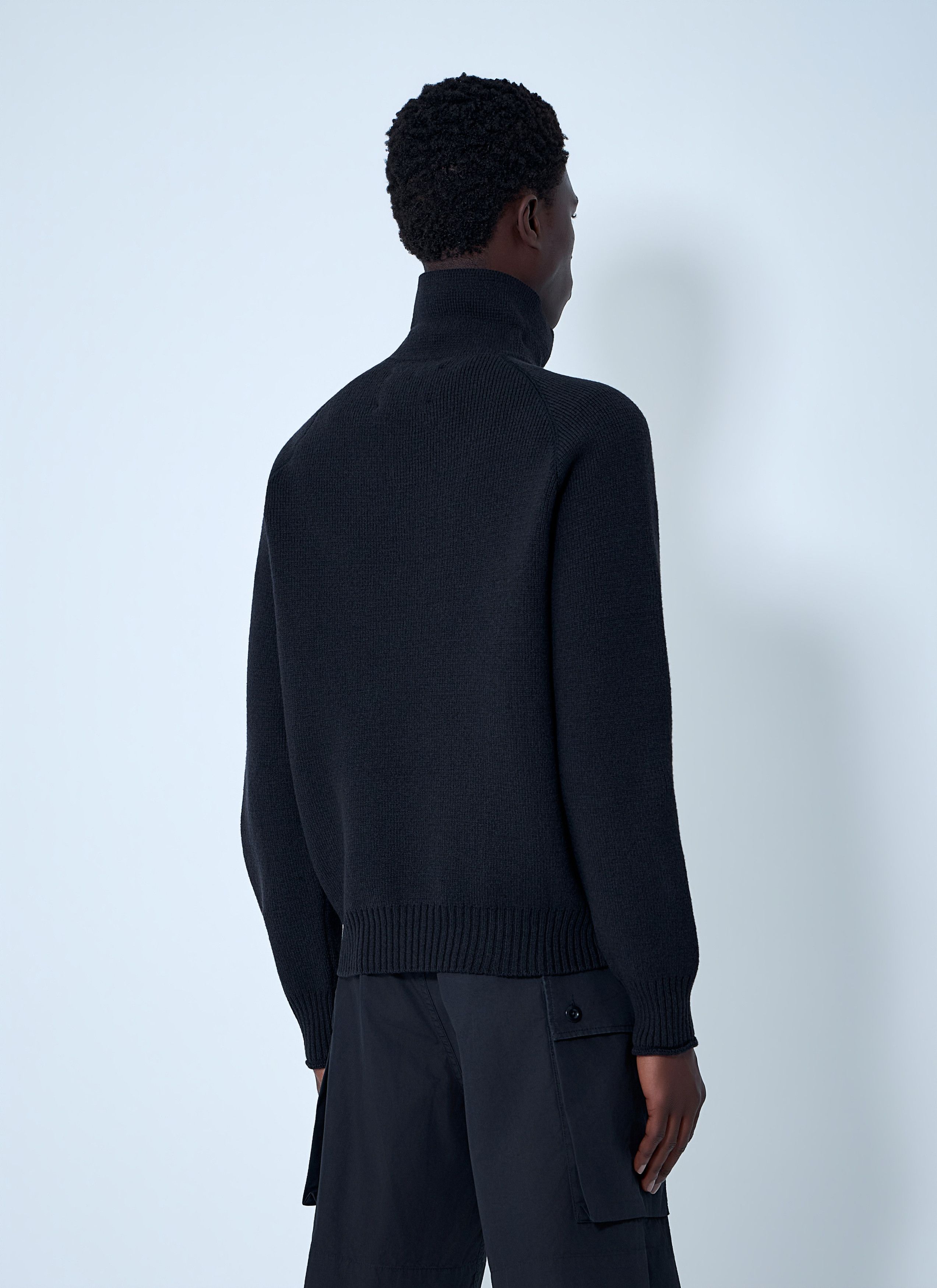 Margaret Howell High Neck Wool Zip Sweater Size US XL / EU 56 / 4 - 4 Thumbnail