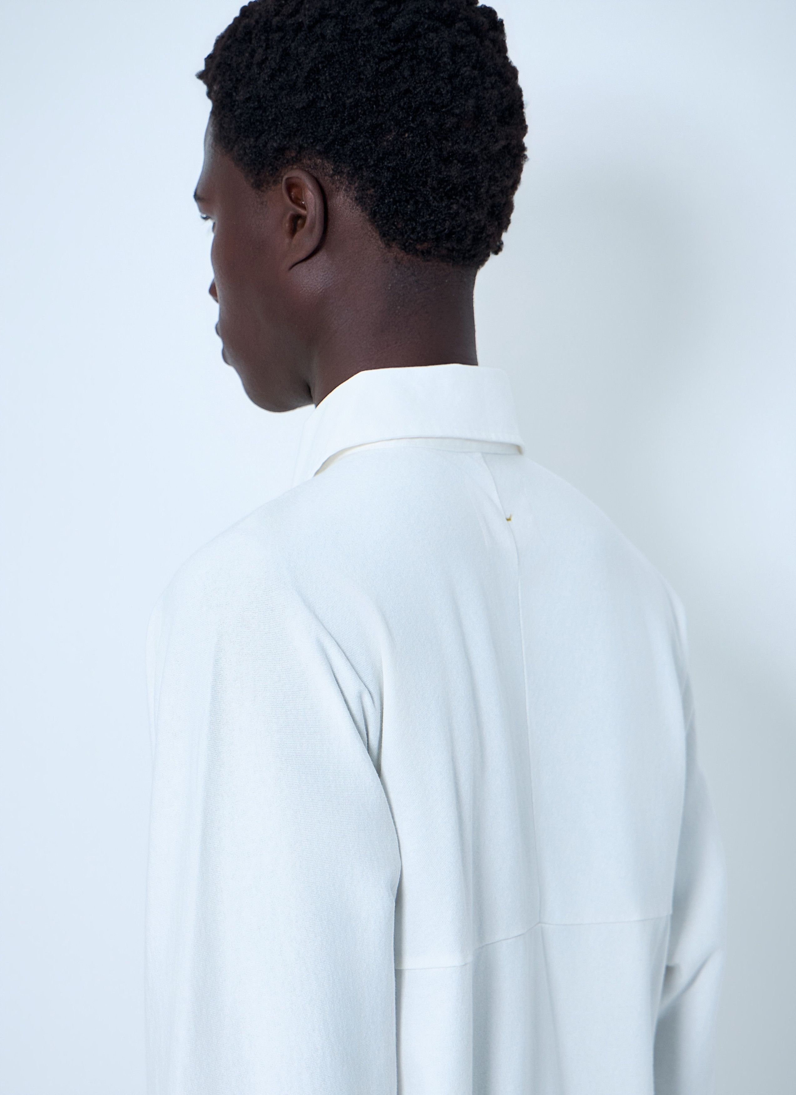 Margaret Howell Panelled Long Sleeve Polo Shirt Size US L / EU 52-54 / 3 - 6 Thumbnail