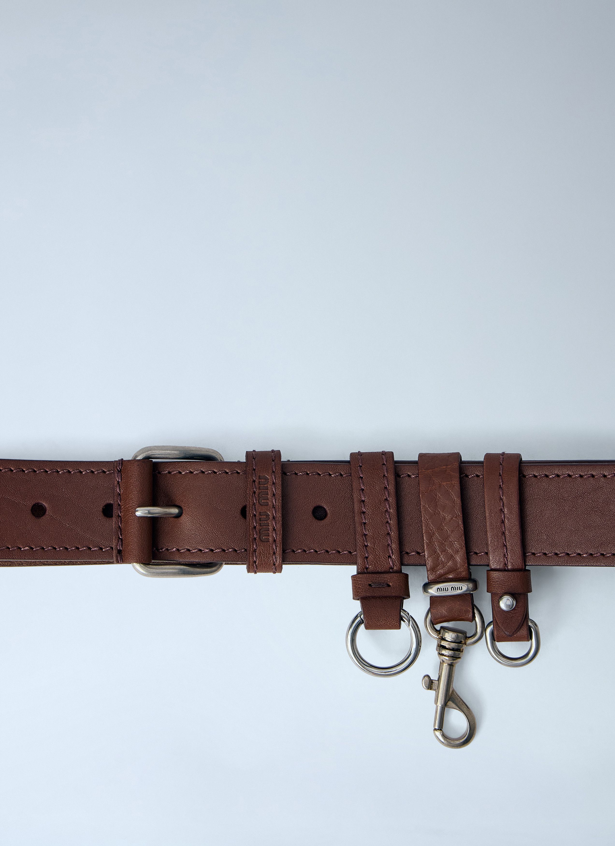 Miu Miu Tobacco Leather Belt Size ONE SIZE - 2 Thumbnail