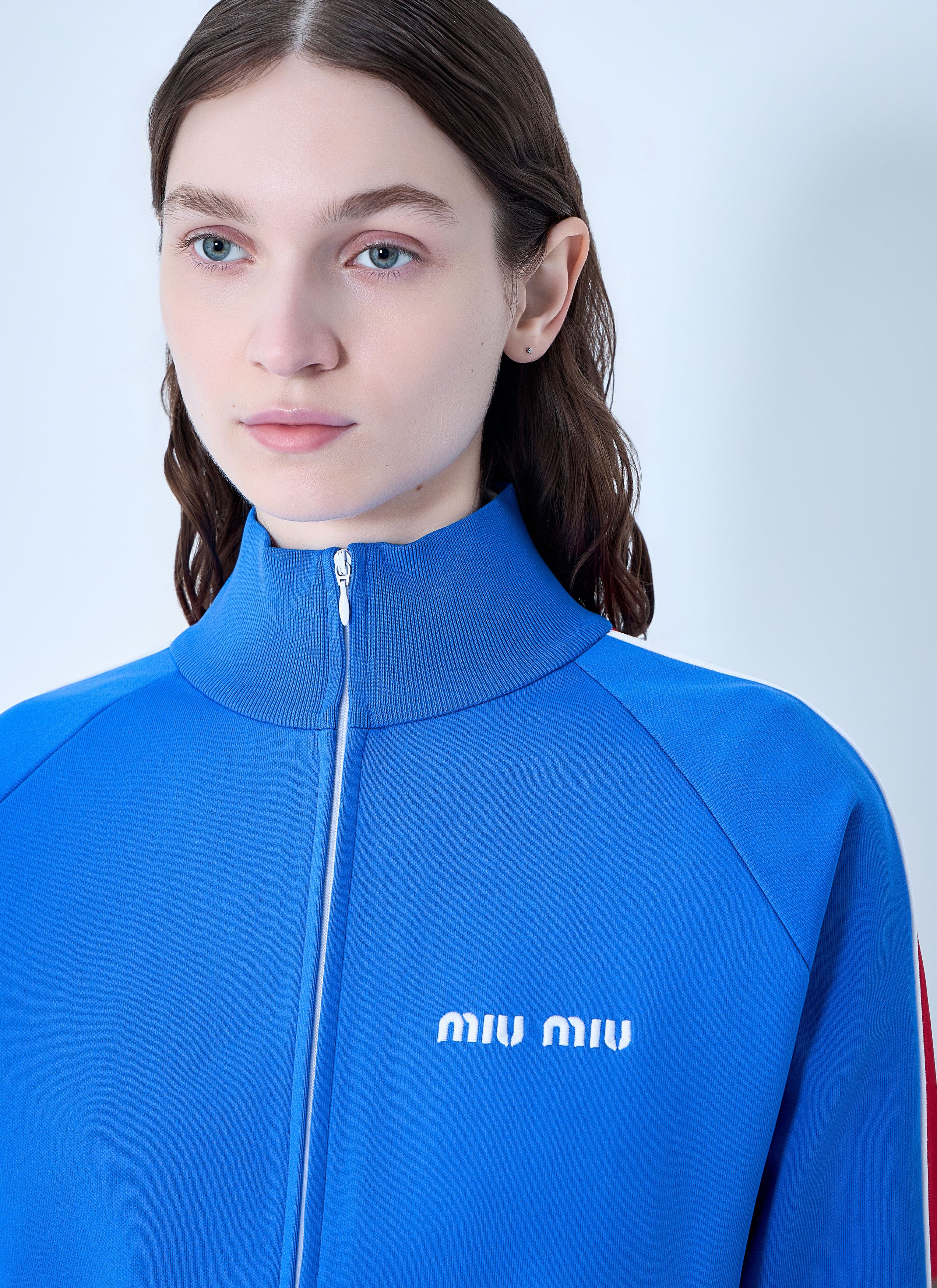 Miu Miu Technical Yarn Zipper Sweatshirt Size M / US 6-8 / IT 42-44 - 5 Thumbnail