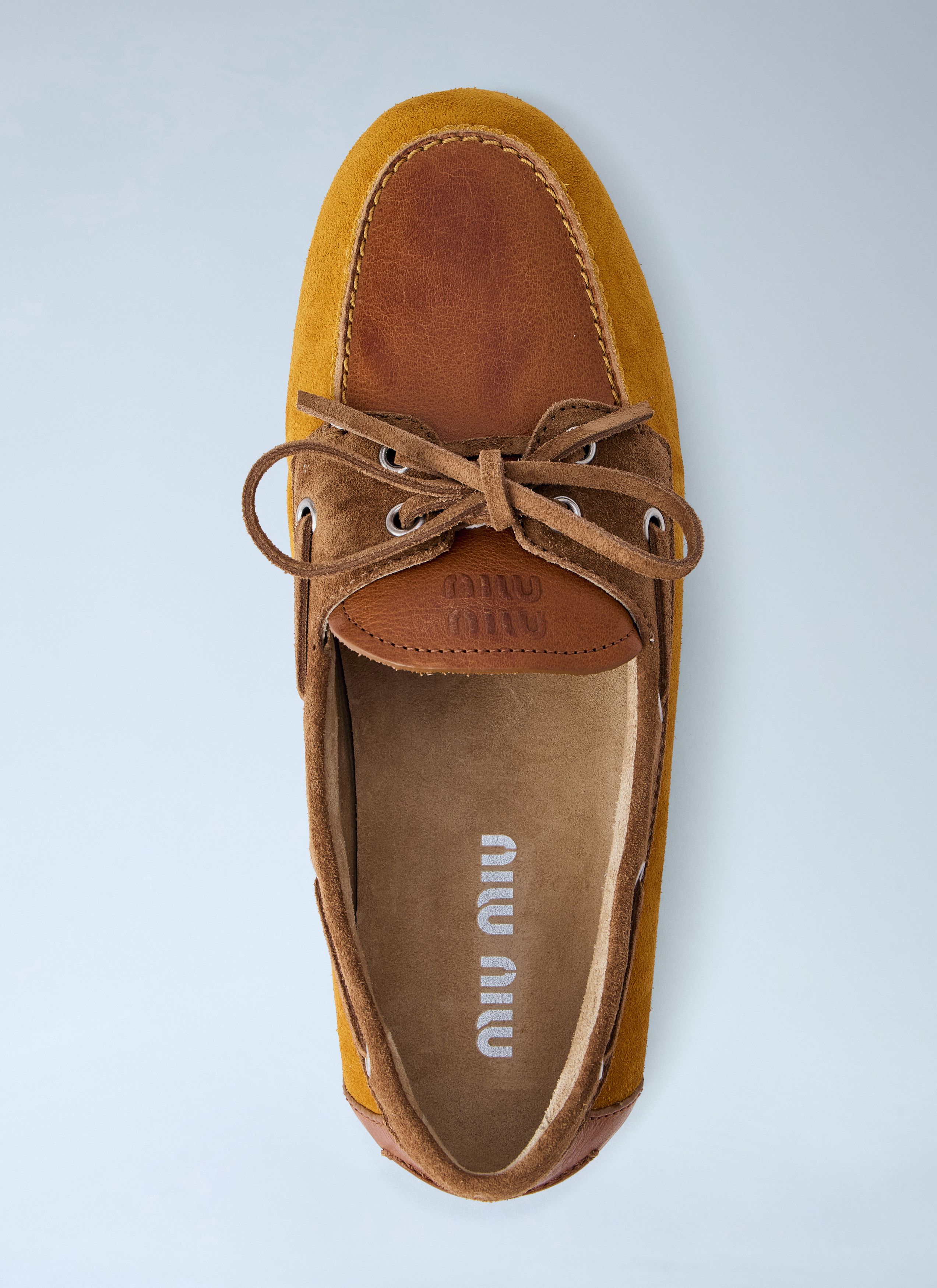 Miu Miu Suede Boat Shoes Size US 7 / IT 37 - 6 Thumbnail
