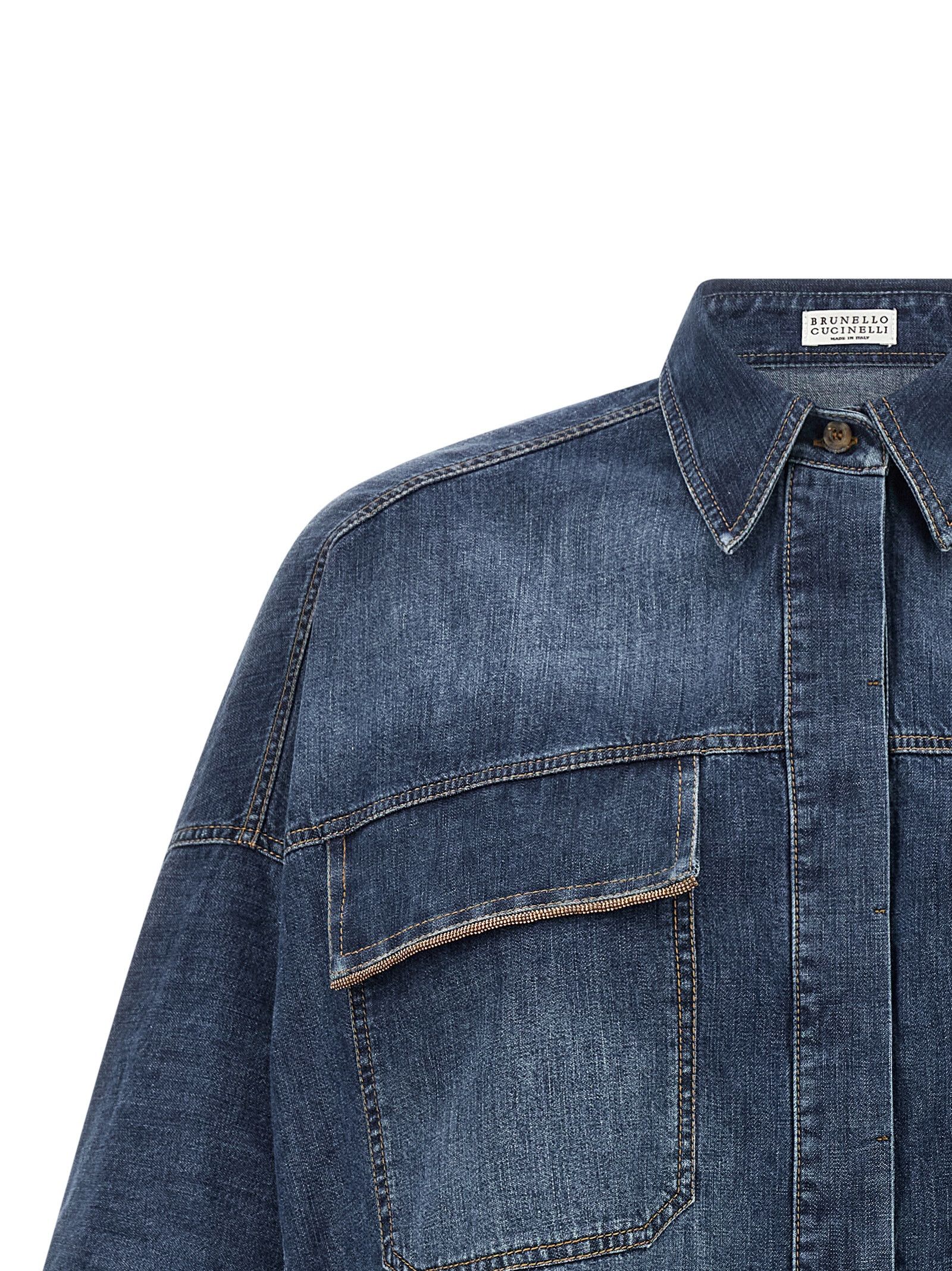 Brunello Cucinelli Lightweight Denim Shirt Size L / US 10 / IT 46 - 3 Thumbnail