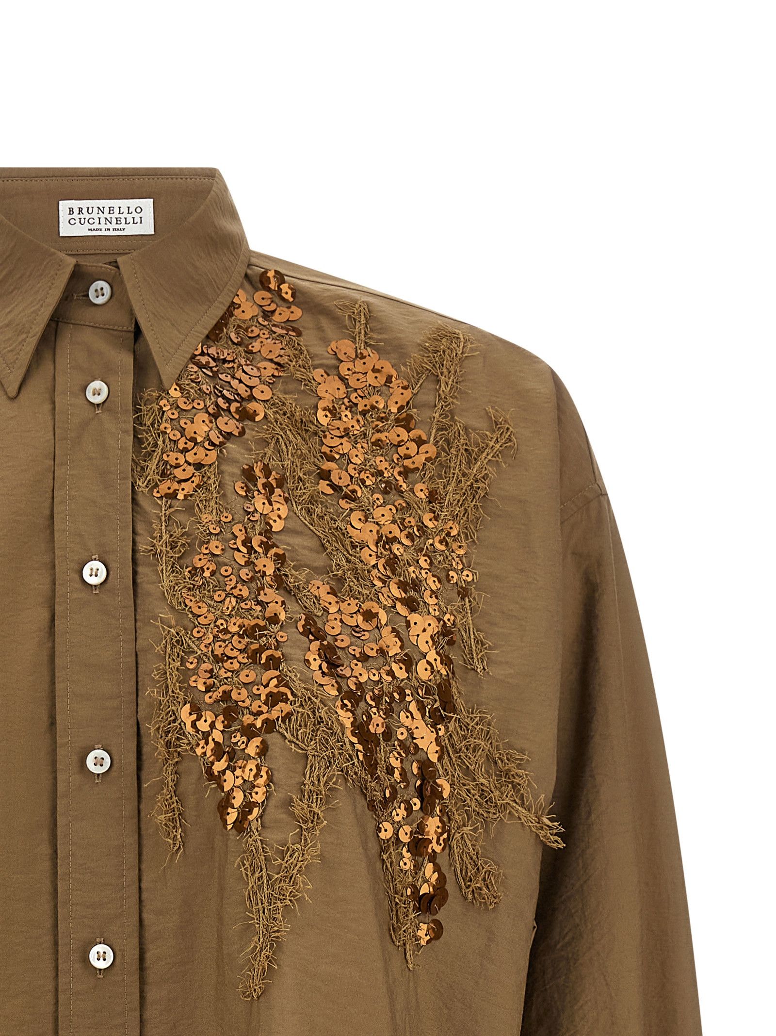 Brunello Cucinelli 'Dazzling Seabed Embroidery' Shirt Size S / US 4 / IT 40 - 3 Thumbnail
