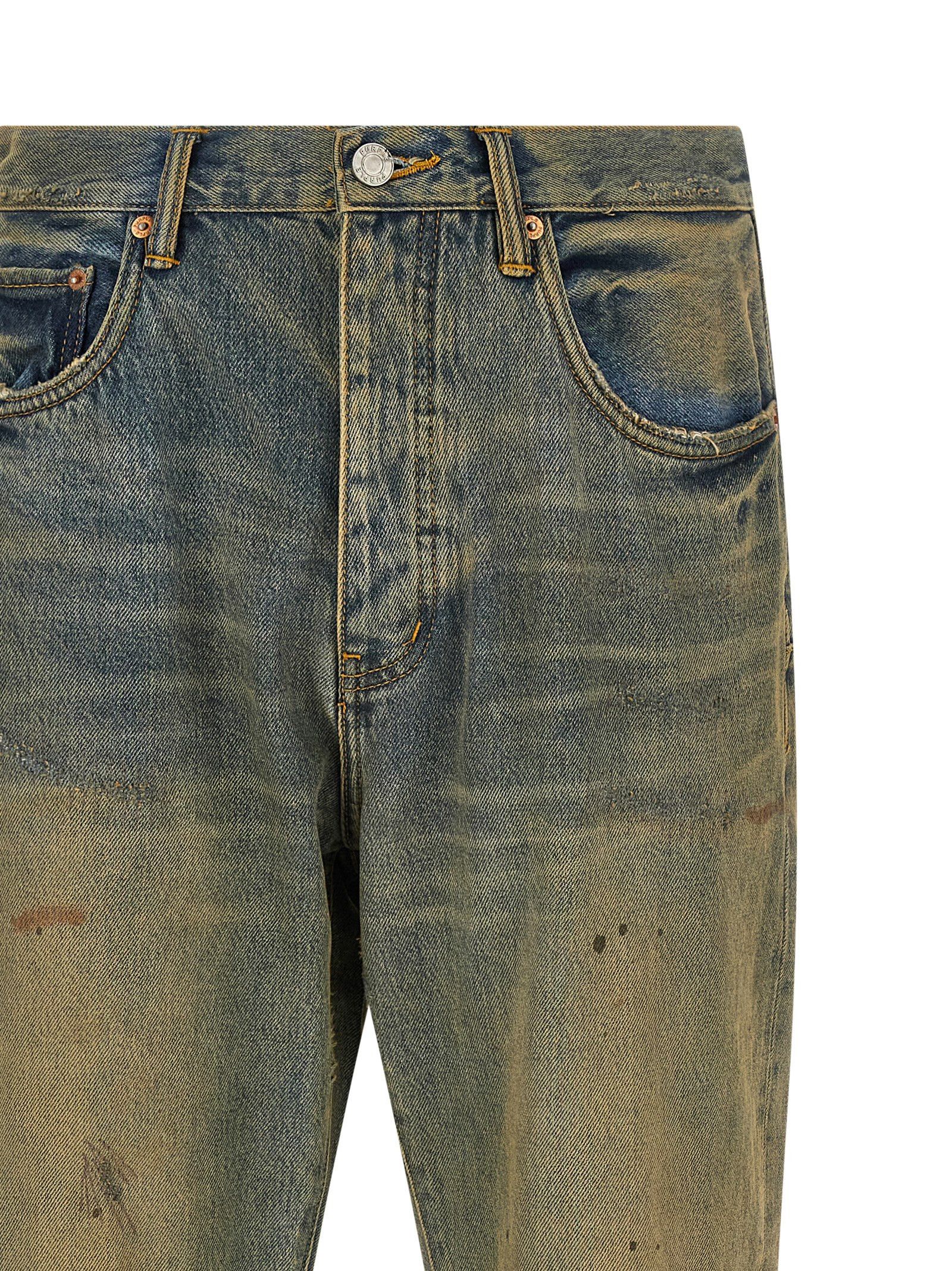 Purple 'P011 Dirty Oil Repair' Jeans Size US 30 / EU 46 - 3 Thumbnail