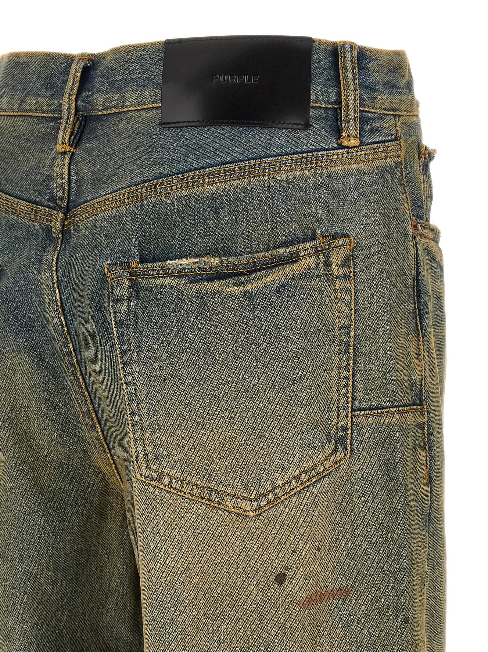 Purple 'P011 Dirty Oil Repair' Jeans Size US 30 / EU 46 - 4 Thumbnail