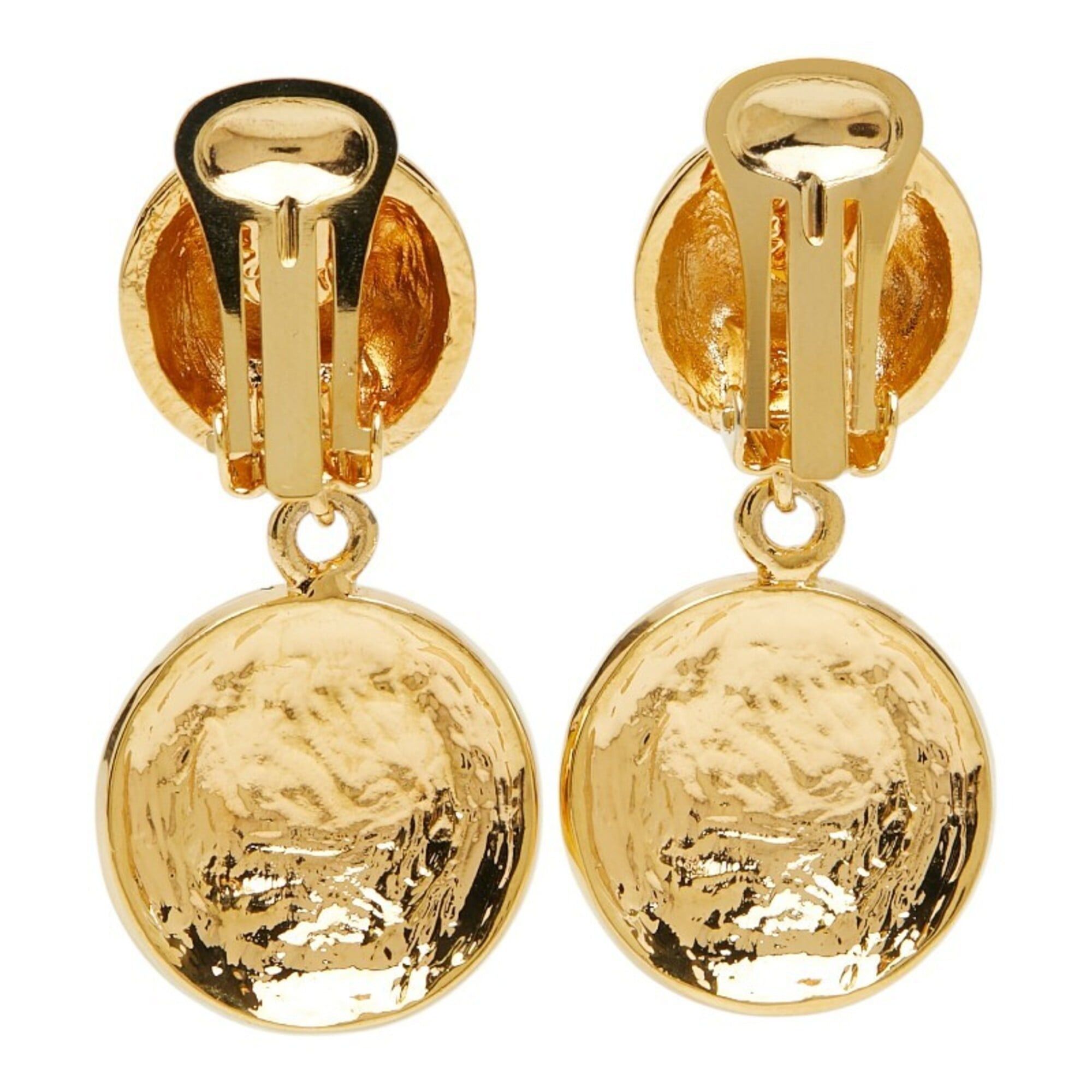 Celine Celine Vintage Triomphe Macadam Earrings, Gold Plated, Women's. Size ONE SIZE - 3 Thumbnail