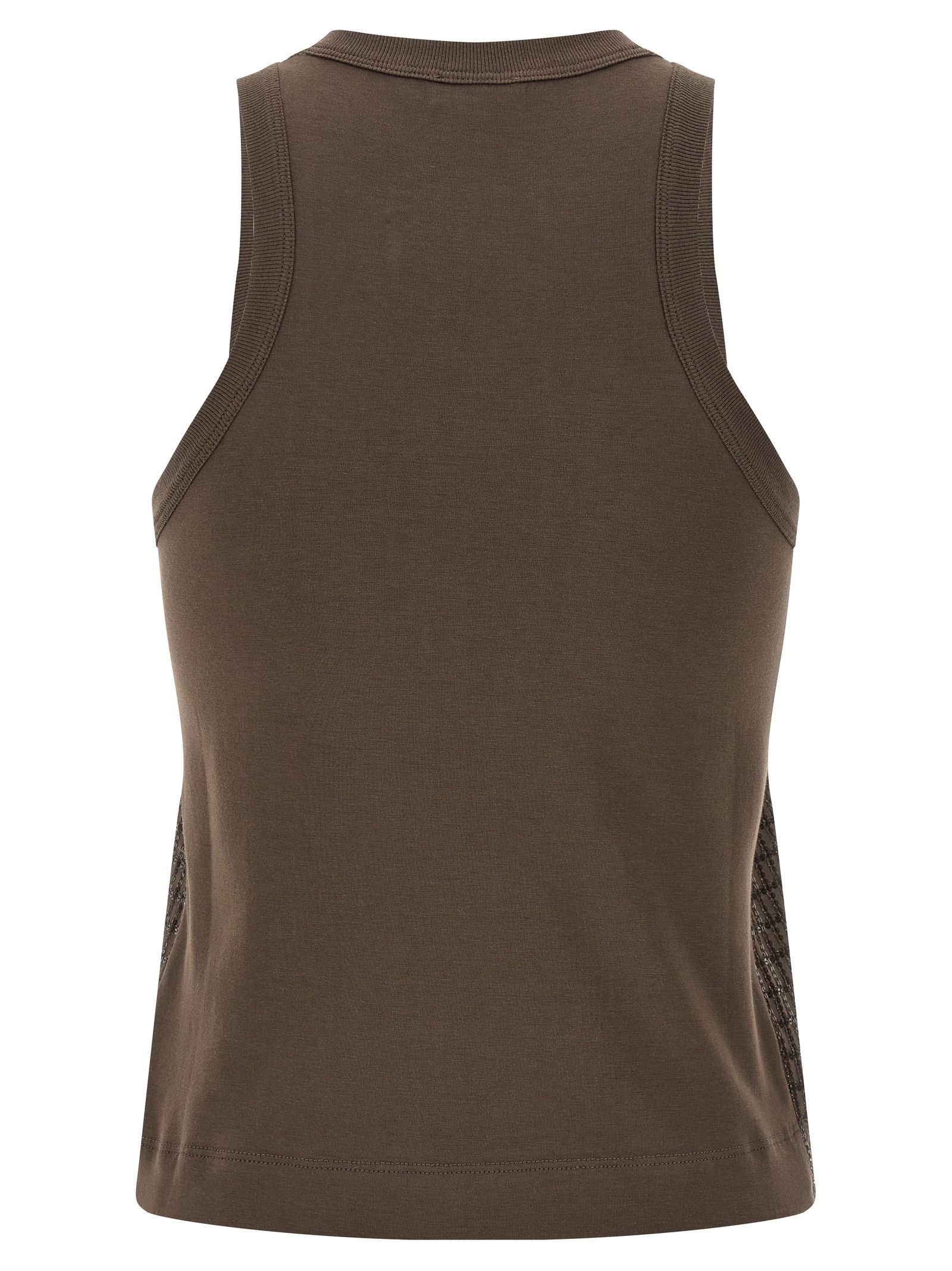 Brunello Cucinelli 'Dazzling Check Embroidery' Top Size XXS / US 00 / IT 34 - 2 Thumbnail
