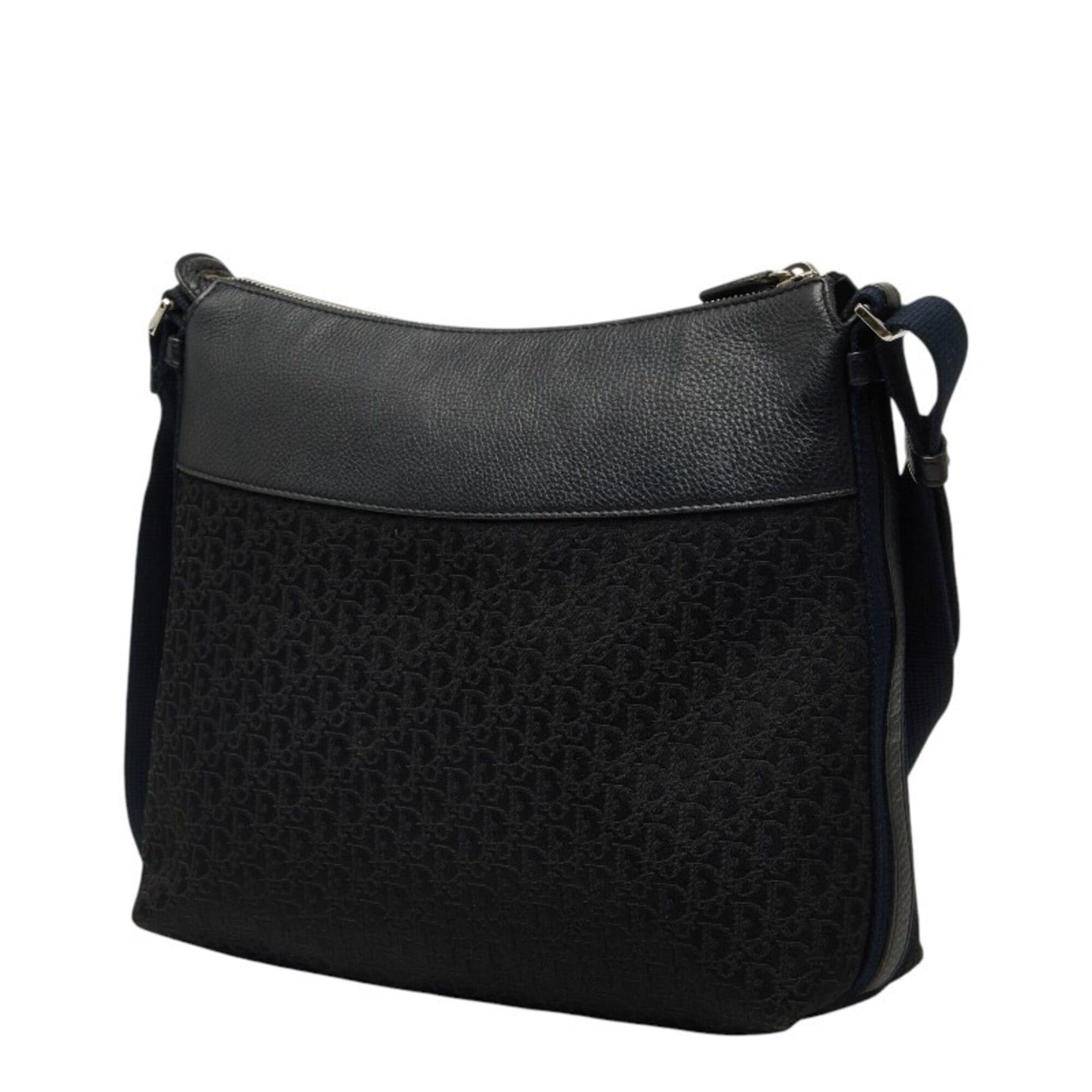 Dior Christian Dior Dior Street Chic Trotter Crossbody Shoulder Bag, Black/Navy Leather Jacquard, Women's. Size ONE SIZE - 2 Thumbnail