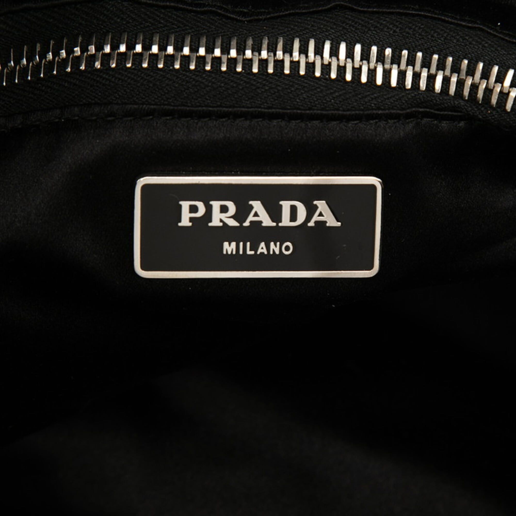 Prada Prada Logo Tote Bag Shoulder White Silver Sequin Enamel Women's PRADA Size ONE SIZE - 5 Thumbnail