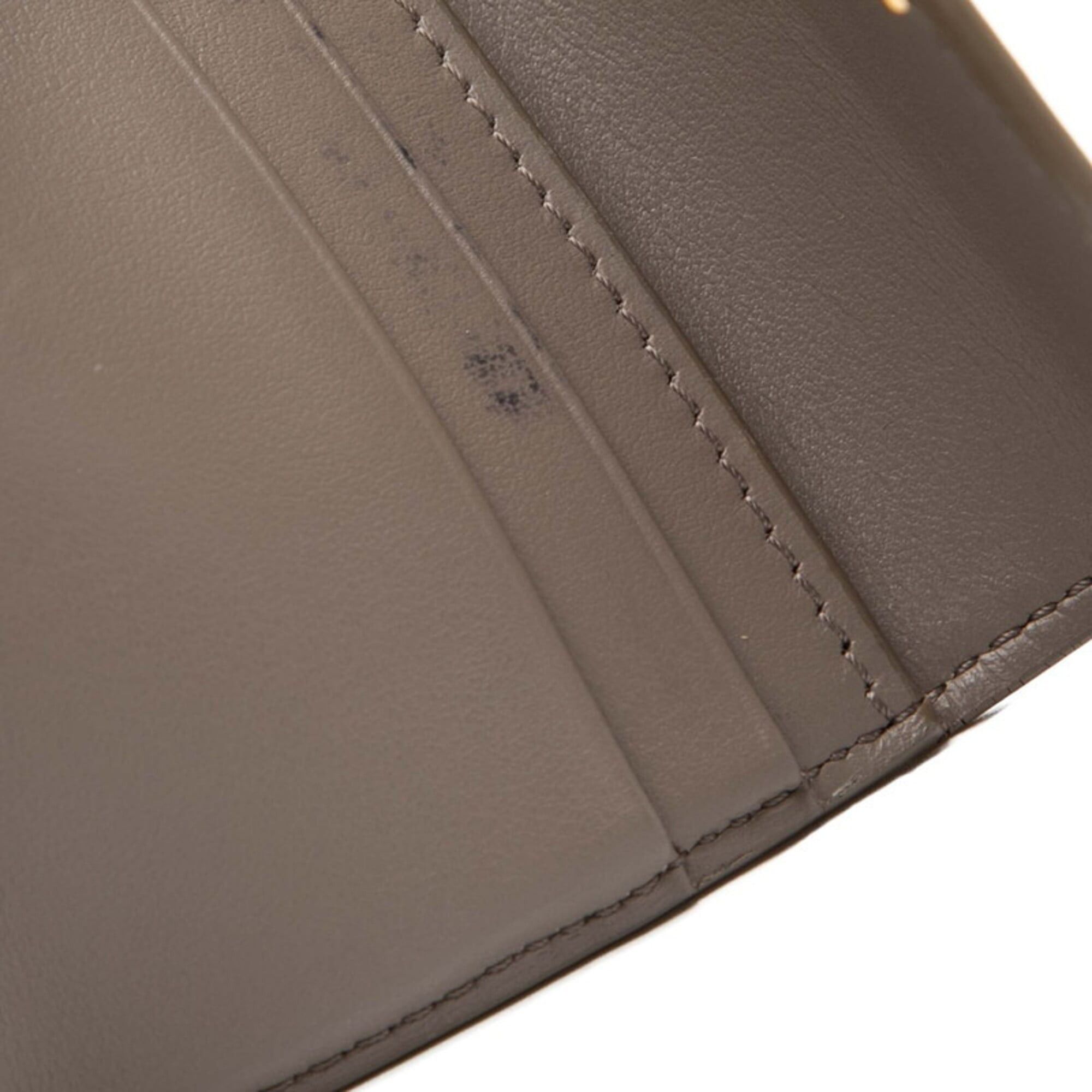 Celine Celine Triomphe Small Flap Wallet, Bi-fold Pebble Gray Leather, Women's CELINE Size ONE SIZE - 5 Thumbnail