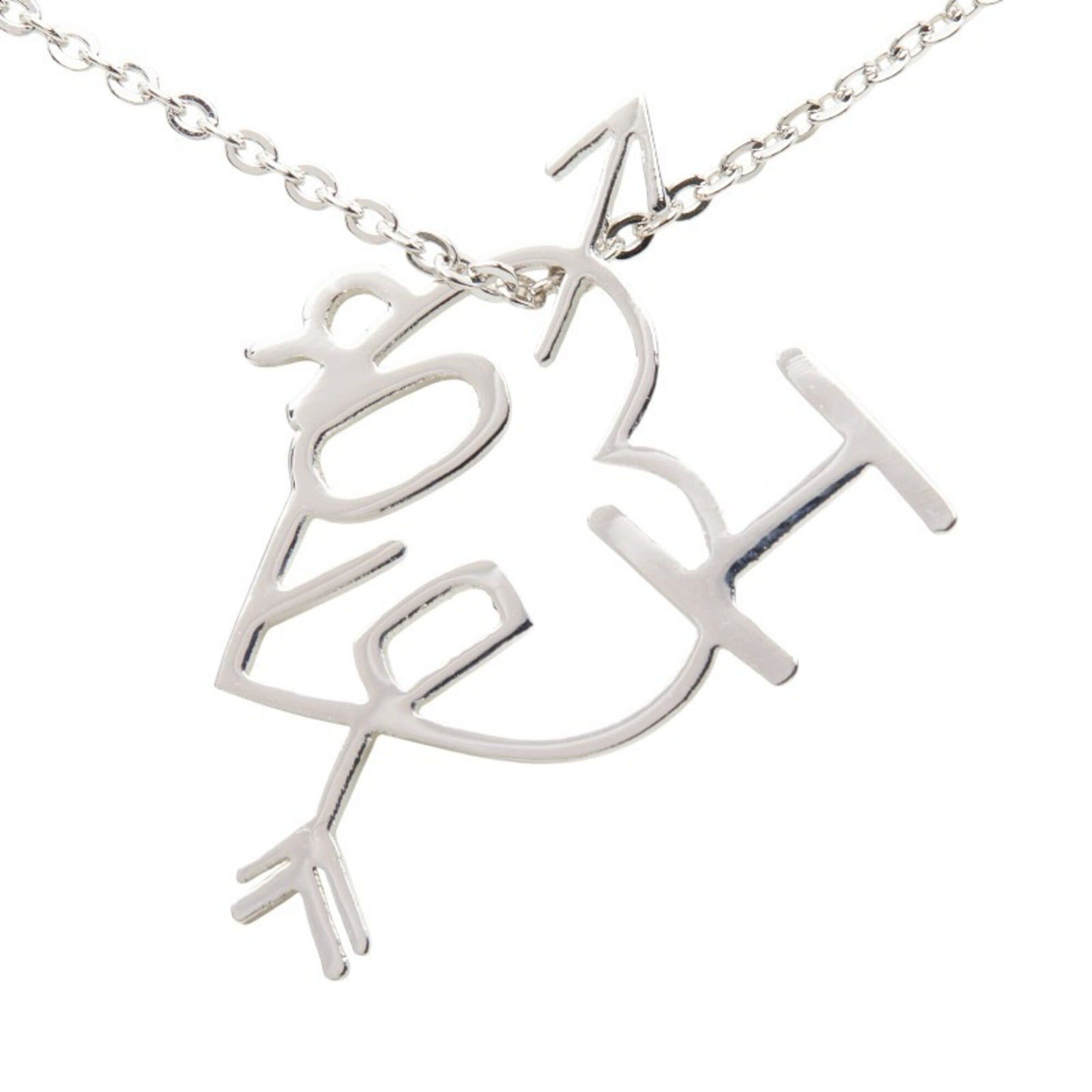 Dior Christian Dior Dior I LOVE DIOR Heart Arrow Necklace Silver Metal Women's Size ONE SIZE - 2 Thumbnail