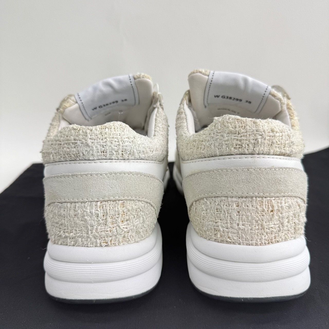 Chanel Chanel Tweed Leather Low-Top Sneakers Size 38 Size US 7 / IT 37 - 6 Thumbnail