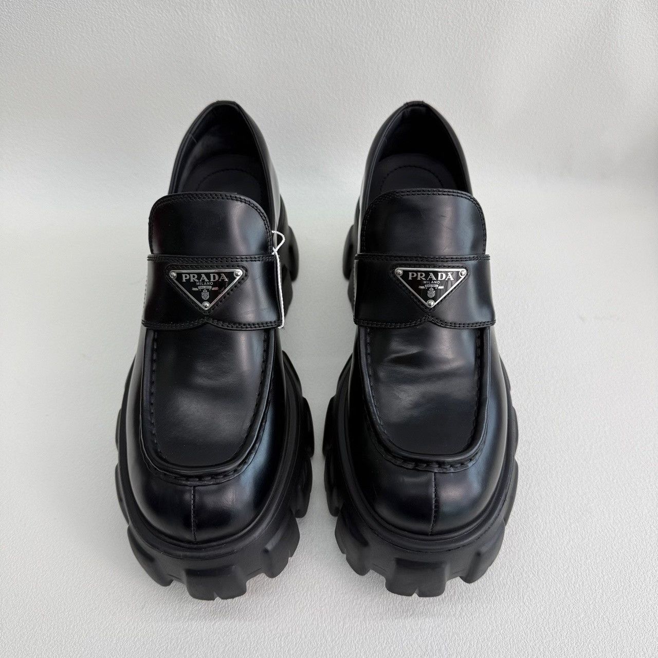 Prada Prada Monolith Leather Loafers Size 39.5 Size US 9.5 / IT 39.5 - 3 Thumbnail