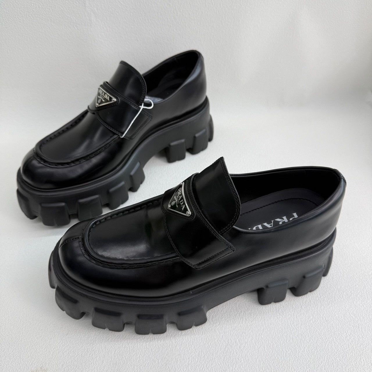 Prada Prada Monolith Leather Loafers Size 39.5 Size US 9.5 / IT 39.5 - 2 Thumbnail
