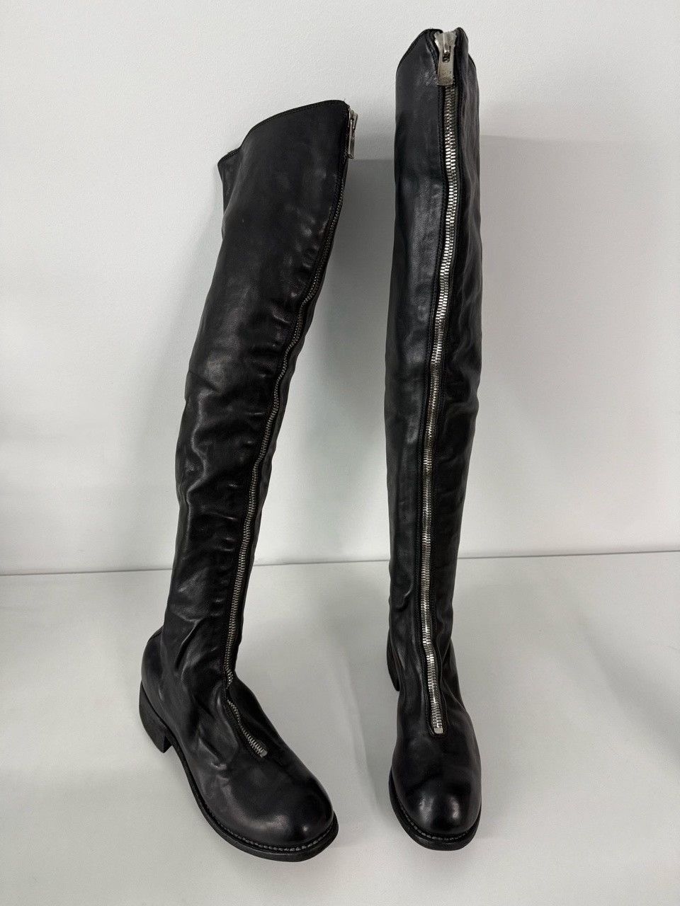Guidi GUIDI PL4 Front Zip Over-The-Knee Boots Size 37 Size US 7 / IT 37 - 4 Thumbnail