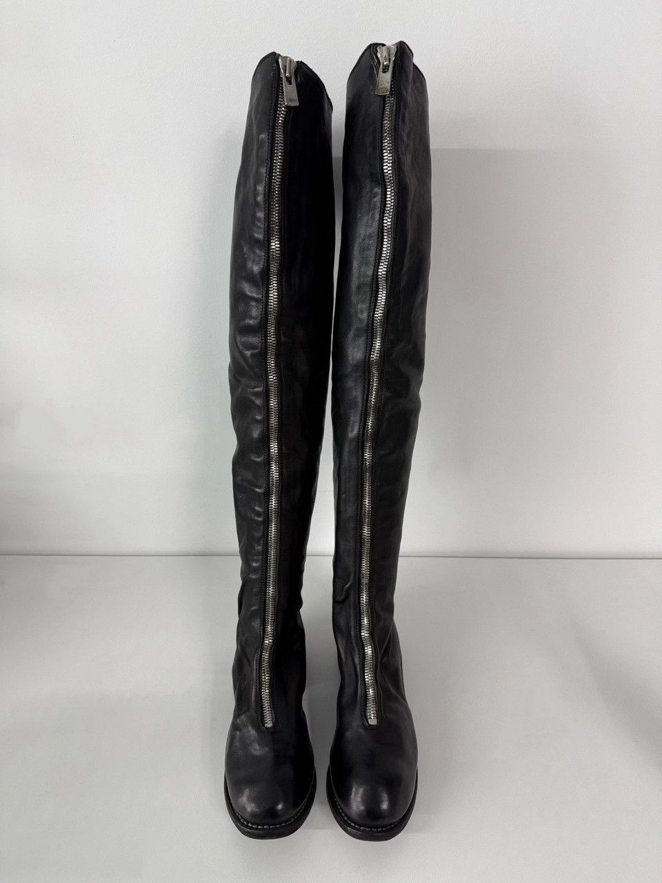 Guidi GUIDI PL4 Front Zip Over-The-Knee Boots Size 37 Size US 7 / IT 37 - 3 Thumbnail