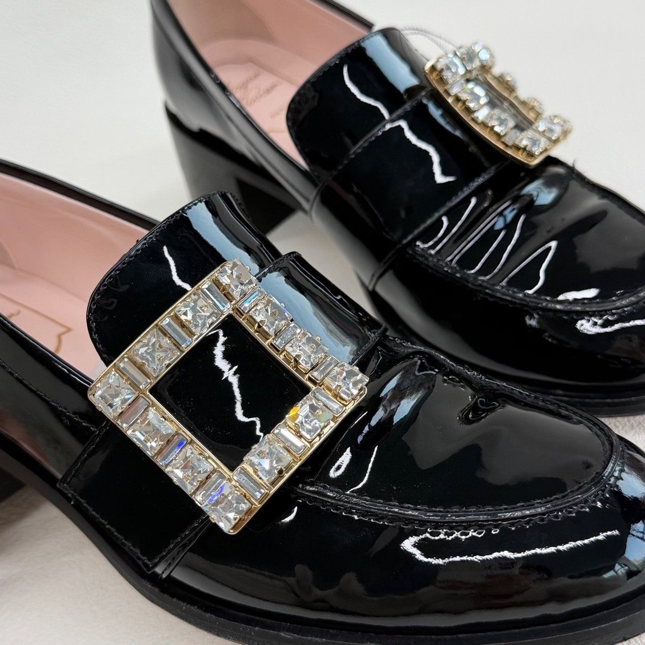 Roger Vivier Roger Vivier Crystal Buckle Patent Loafers Size 38.5 Size US 8.5 / IT 38.5 - 10 Thumbnail