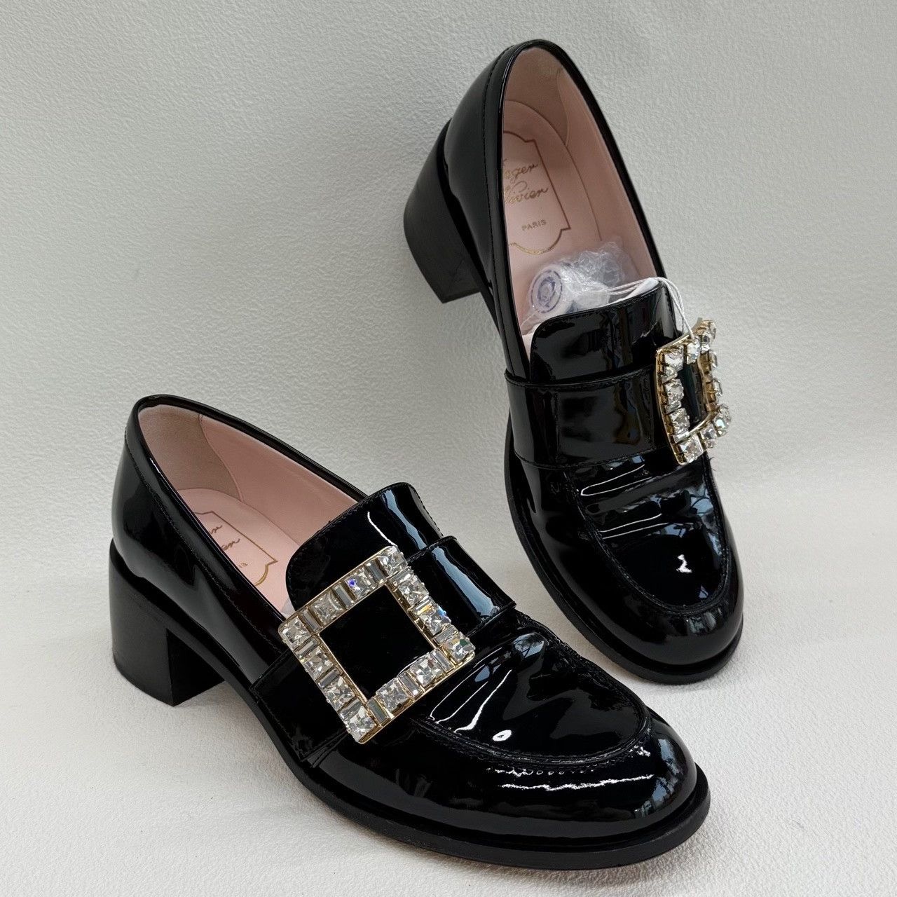 Roger Vivier Roger Vivier Crystal Buckle Patent Loafers Size 38.5 Size US 8.5 / IT 38.5 - 9 Thumbnail