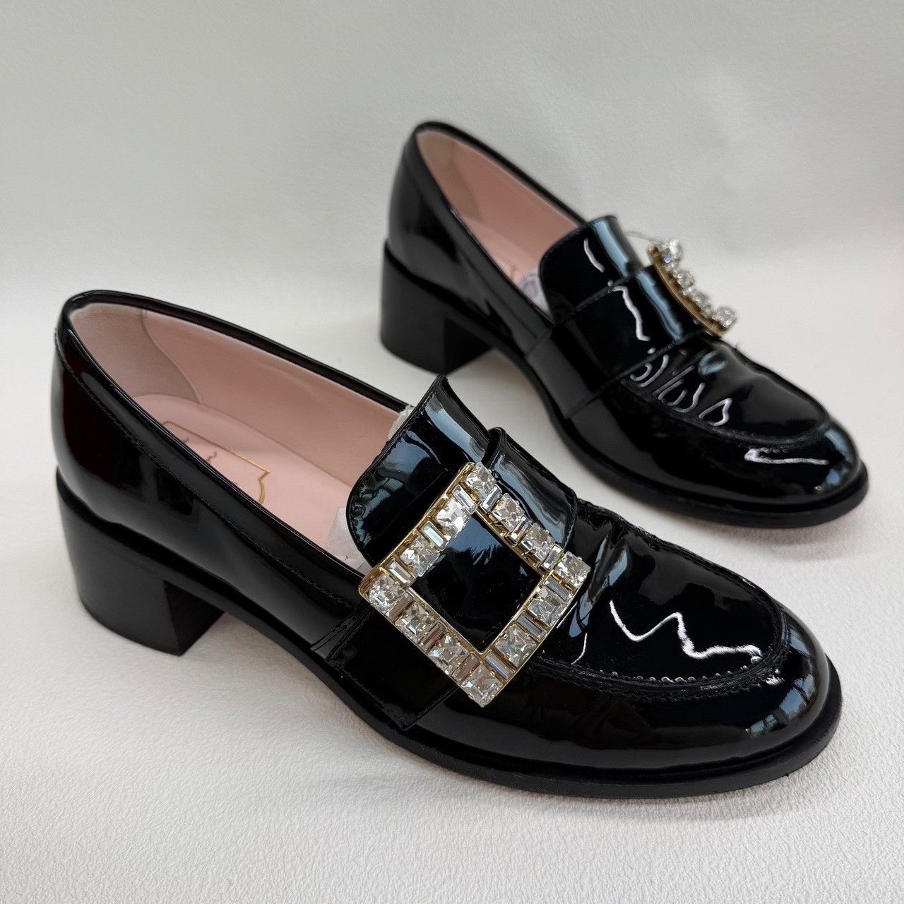 Roger Vivier Roger Vivier Crystal Buckle Patent Loafers Size 38.5 Size US 8.5 / IT 38.5 - 5 Thumbnail