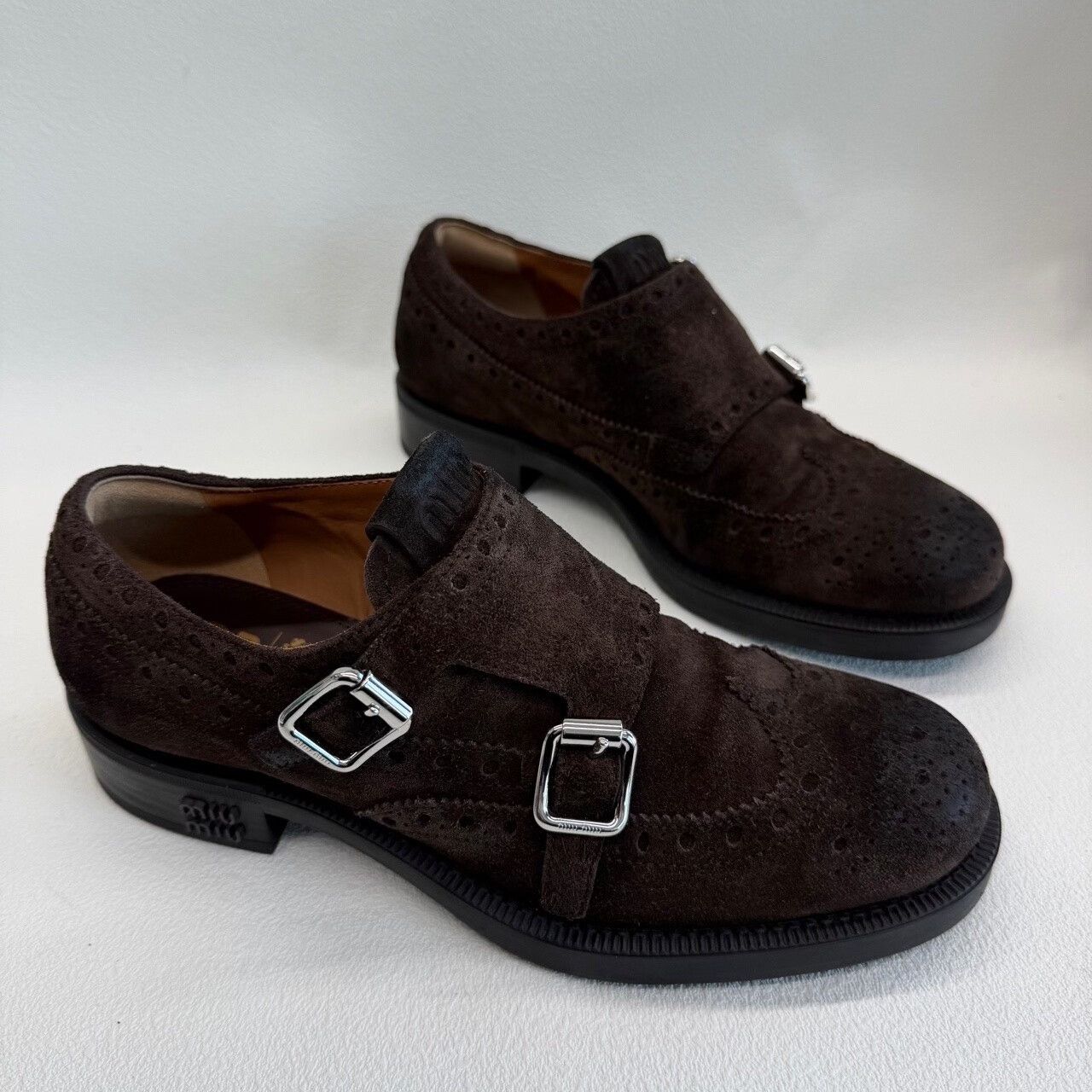 Church's × Miu Miu Miu Miu x Church's Suede Double Monk Shoes Size 35 Size US 5 / IT 35 - 4 Thumbnail