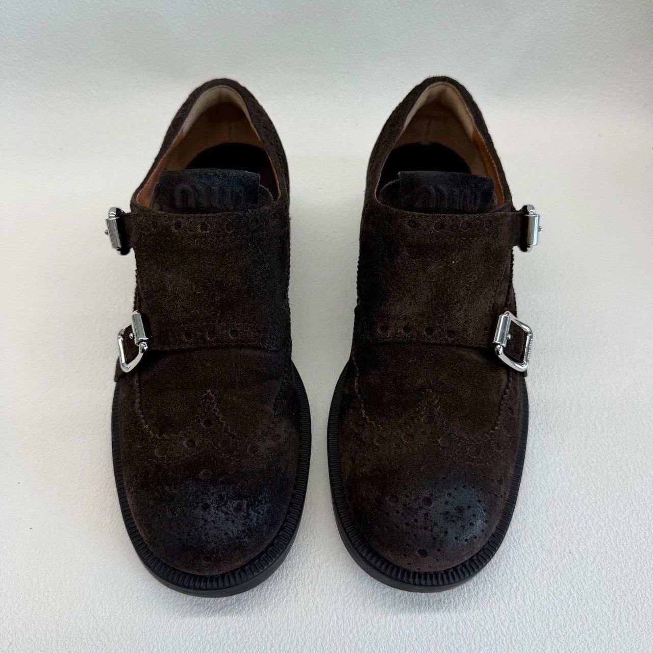 Church's × Miu Miu Miu Miu x Church's Suede Double Monk Shoes Size 35 Size US 5 / IT 35 - 3 Thumbnail