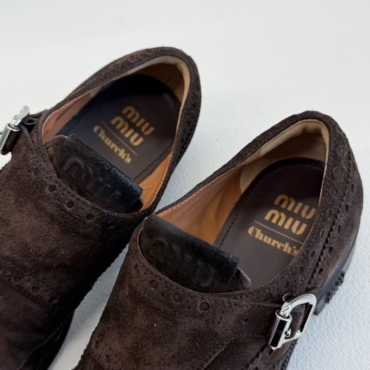 Church's × Miu Miu Miu Miu x Church's Suede Double Monk Shoes Size 35 Size US 5 / IT 35 - 9 Thumbnail