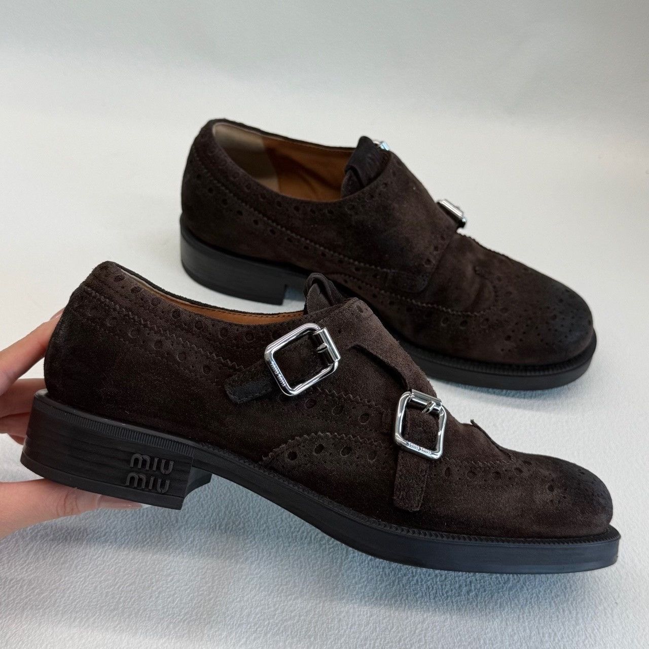 Church's × Miu Miu Miu Miu x Church's Suede Double Monk Shoes Size 35 Size US 5 / IT 35 - 8 Thumbnail