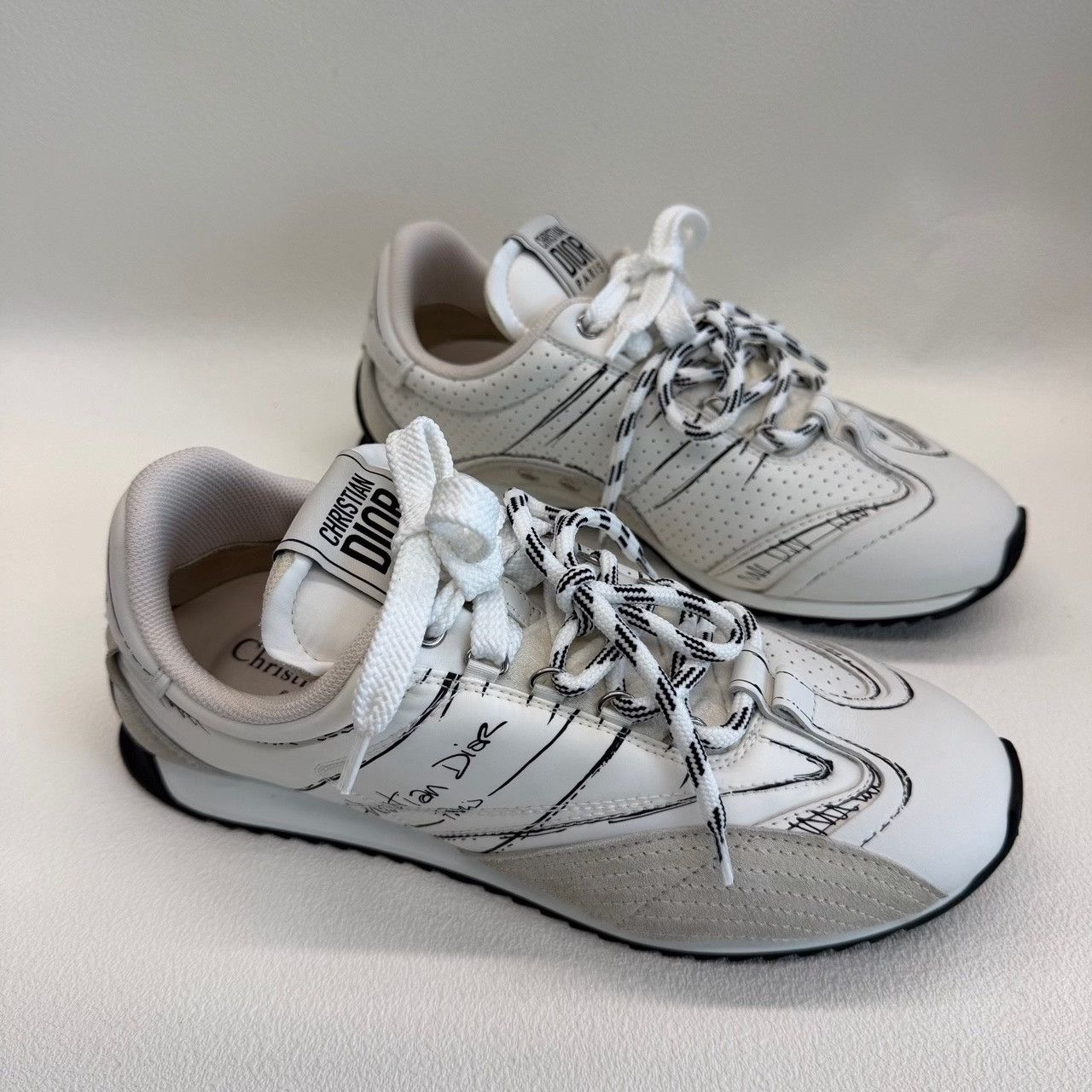 Dior Dior D-Sketch Low-Top Sneakers Size 37.5 Size US 7.5 / IT 37.5 - 4 Thumbnail
