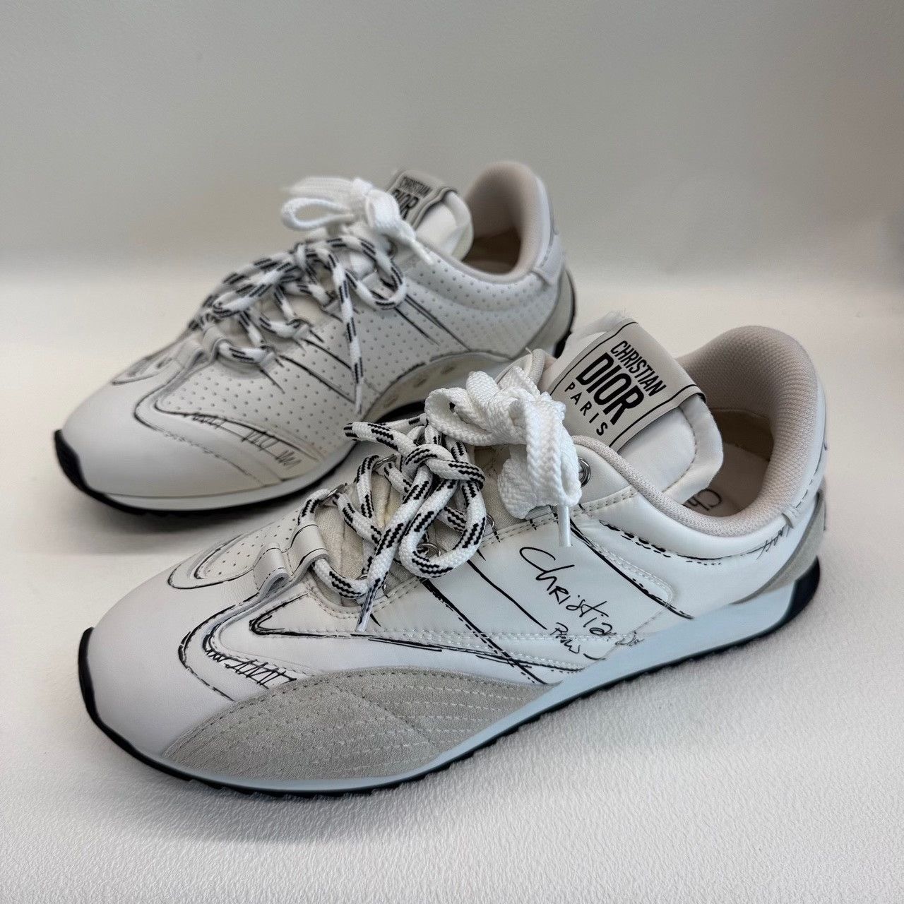 Dior Dior D-Sketch Low-Top Sneakers Size 37.5 Size US 7.5 / IT 37.5 - 2 Thumbnail
