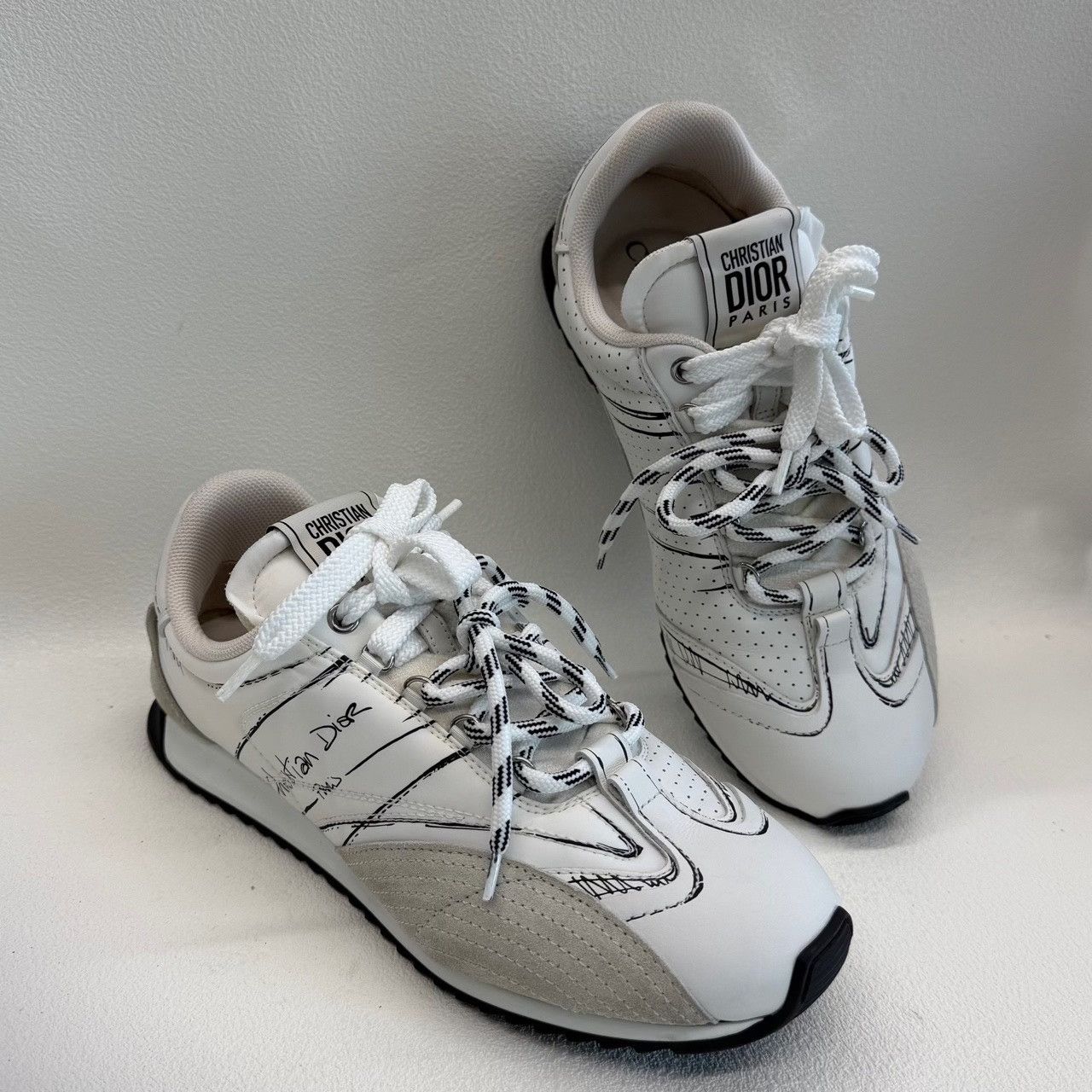 Dior Dior D-Sketch Low-Top Sneakers Size 37.5 Size US 7.5 / IT 37.5 - 7 Thumbnail