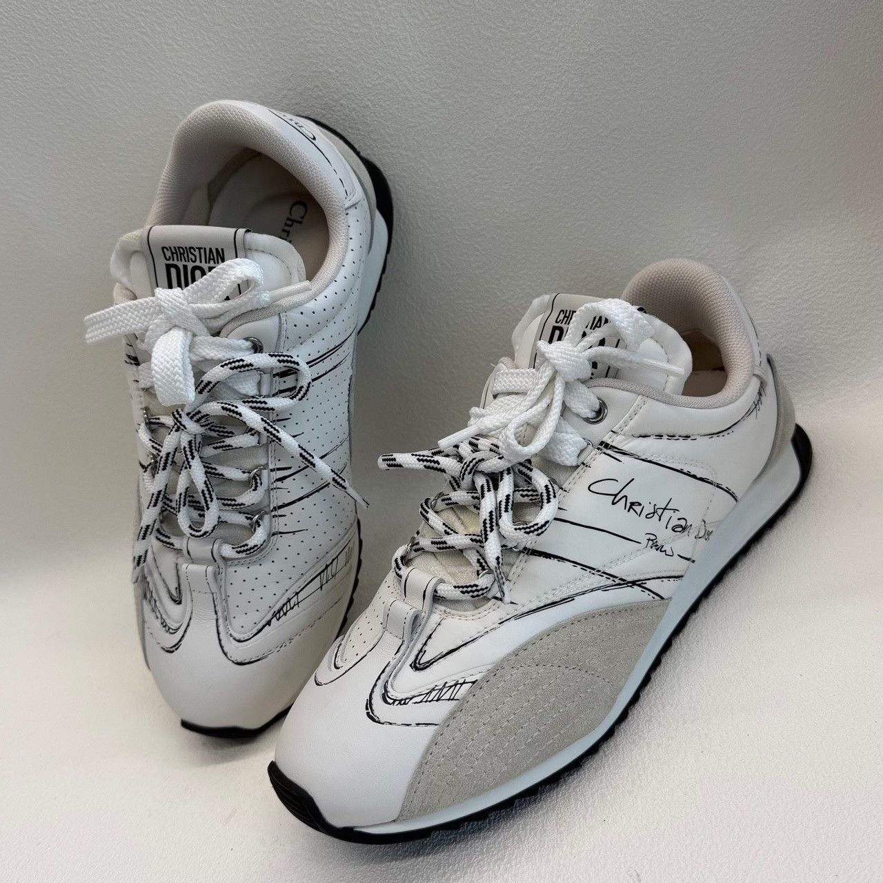 Dior Dior D-Sketch Low-Top Sneakers Size 37.5 Size US 7.5 / IT 37.5 - 8 Thumbnail